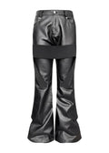 FLARED LEATHER TROUSERS