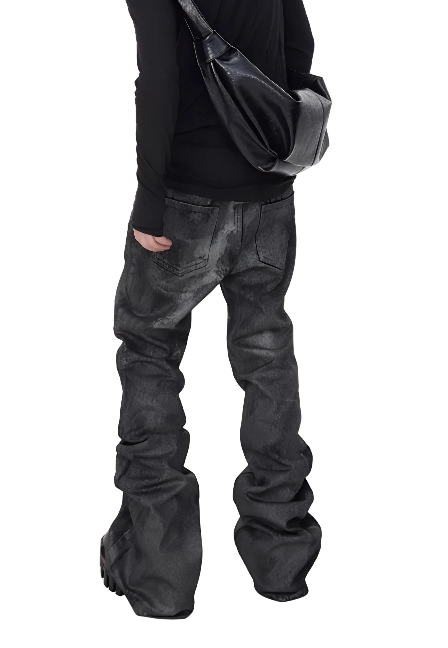 LEG STACKED DENIM JEANS