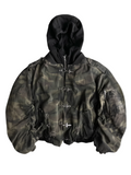 CAMO HOODED BOMBER JACKET