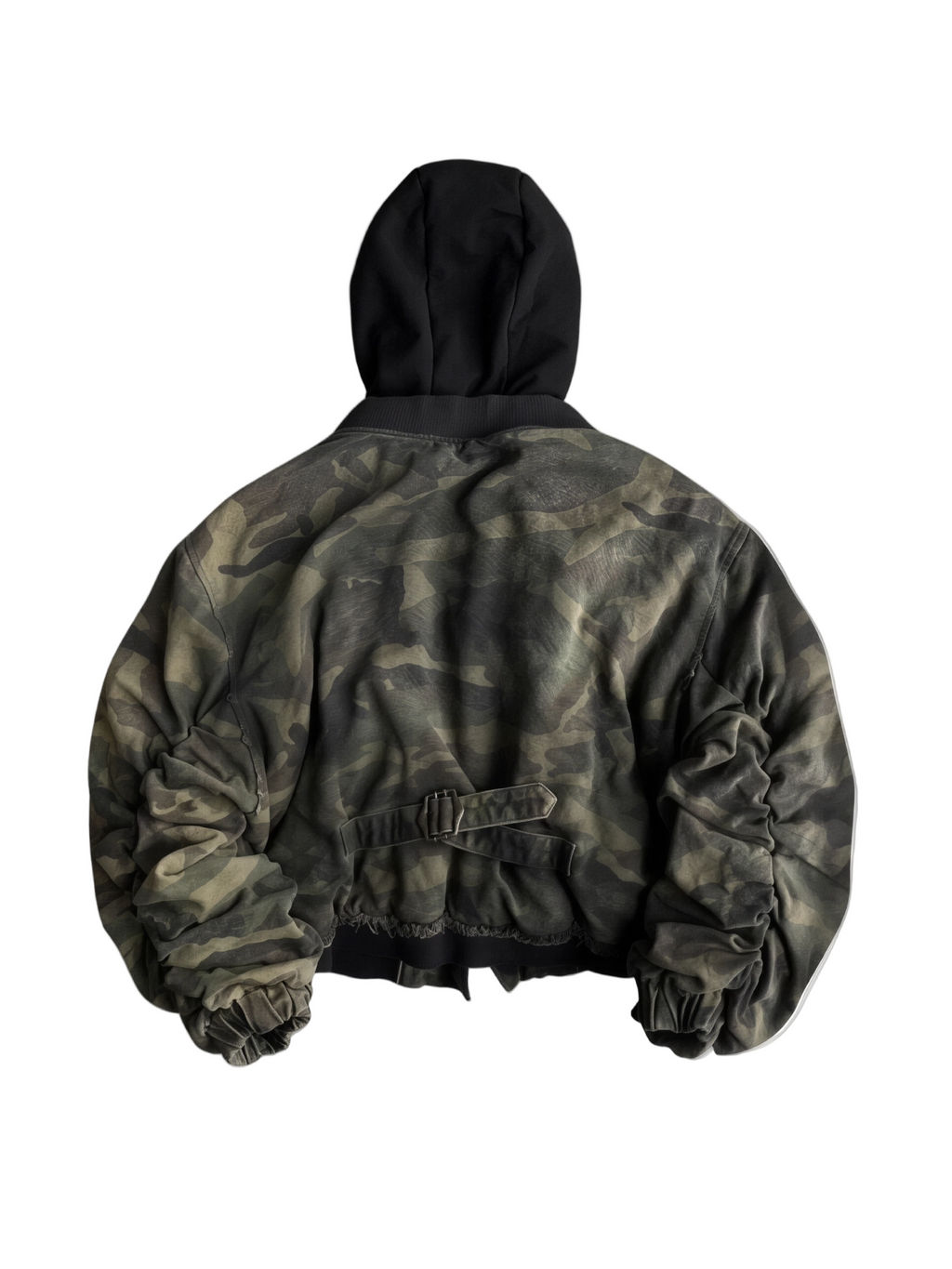 CAMO HOODED BOMBER JACKET