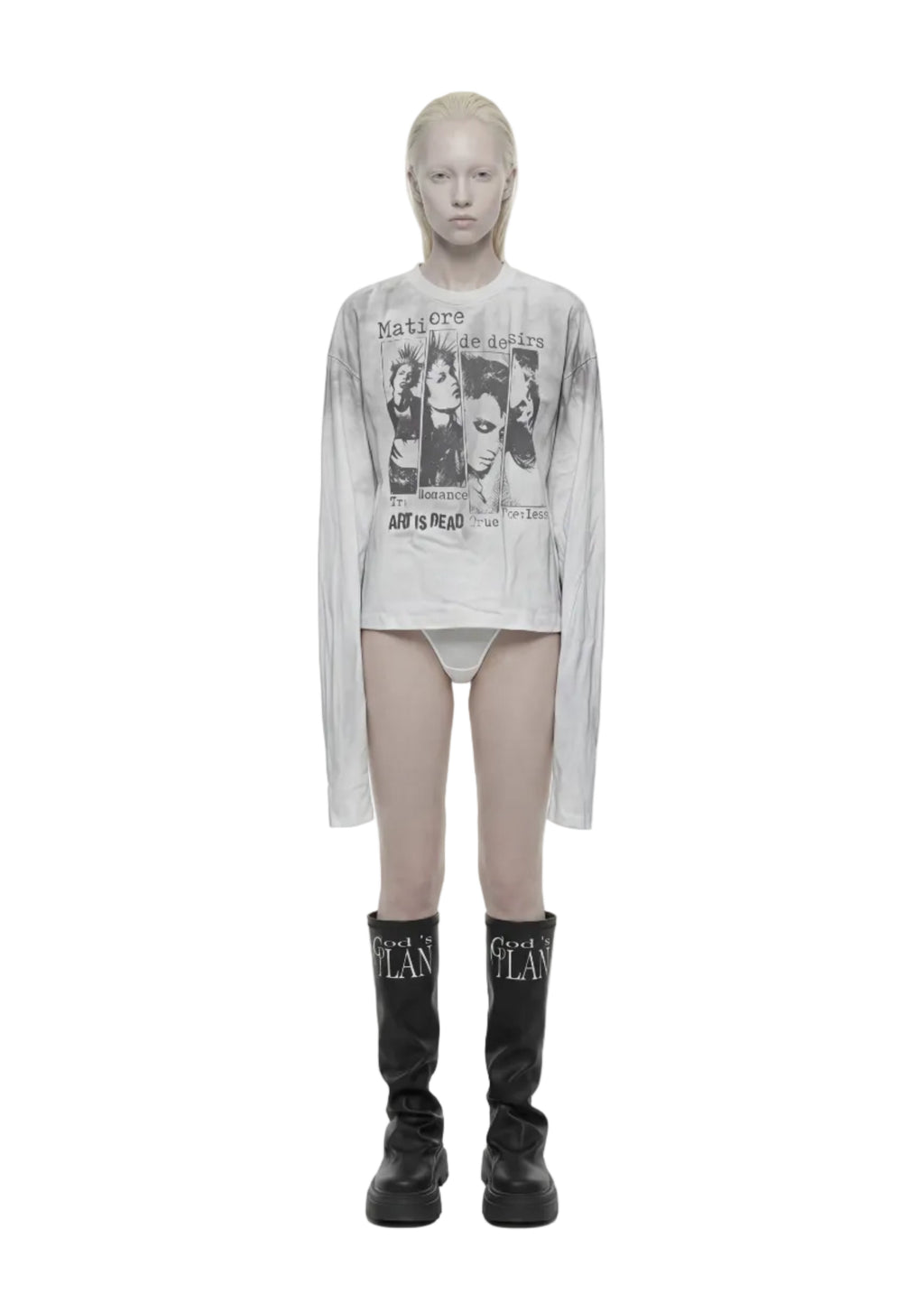 KNEE-HIGH PLATFORM SOCK BOOTS