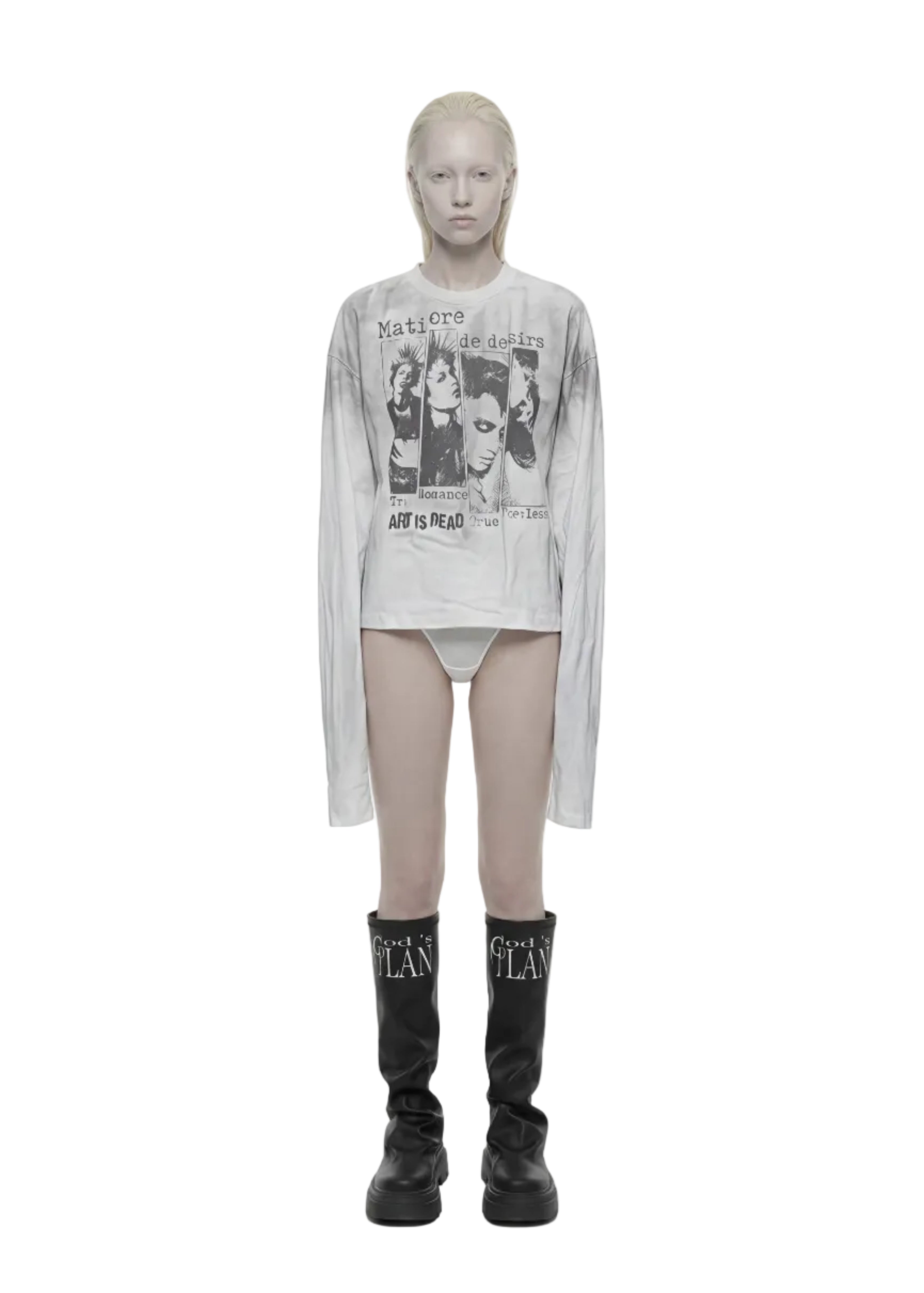 KNEE-HIGH PLATFORM SOCK BOOTS