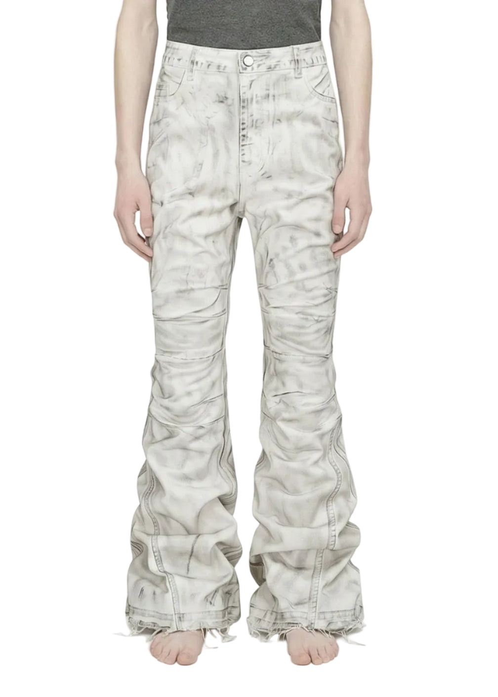 HIGH-WAIST LEG JEANS