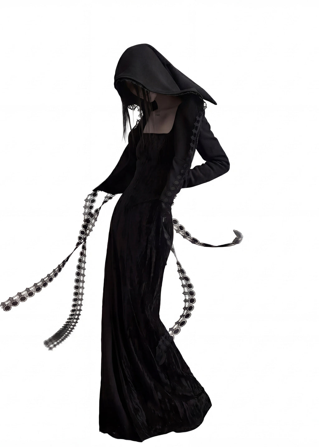 GOTHIC CORSETED HOODIE