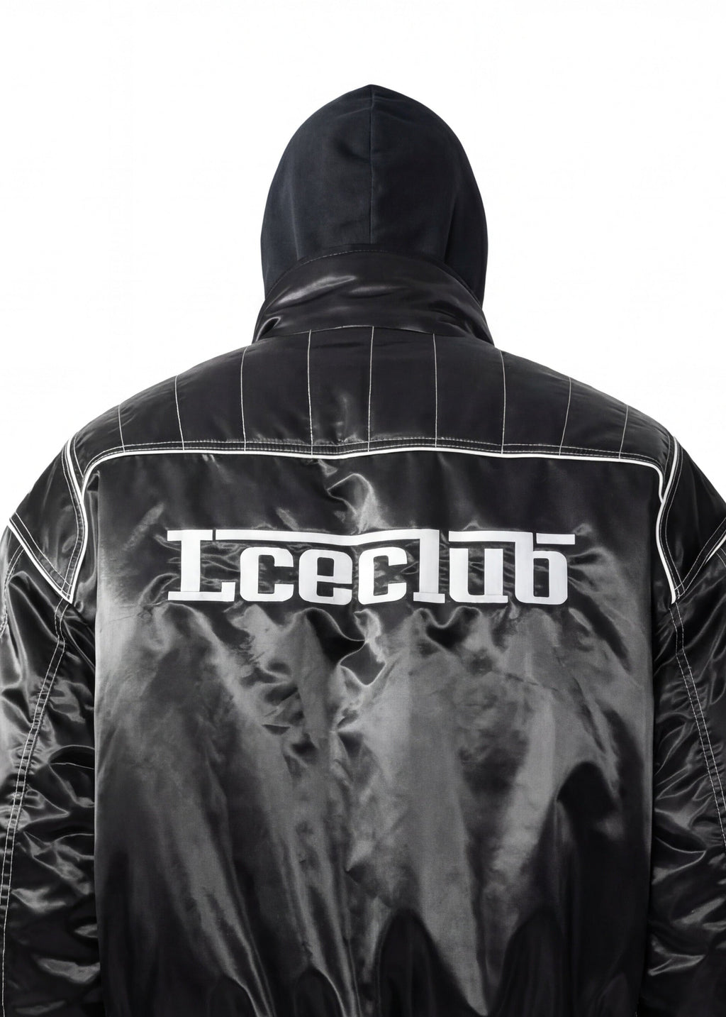 DISTRESSED HOODED BOMBER