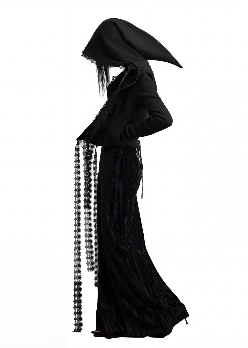 GOTHIC CORSETED HOODIE