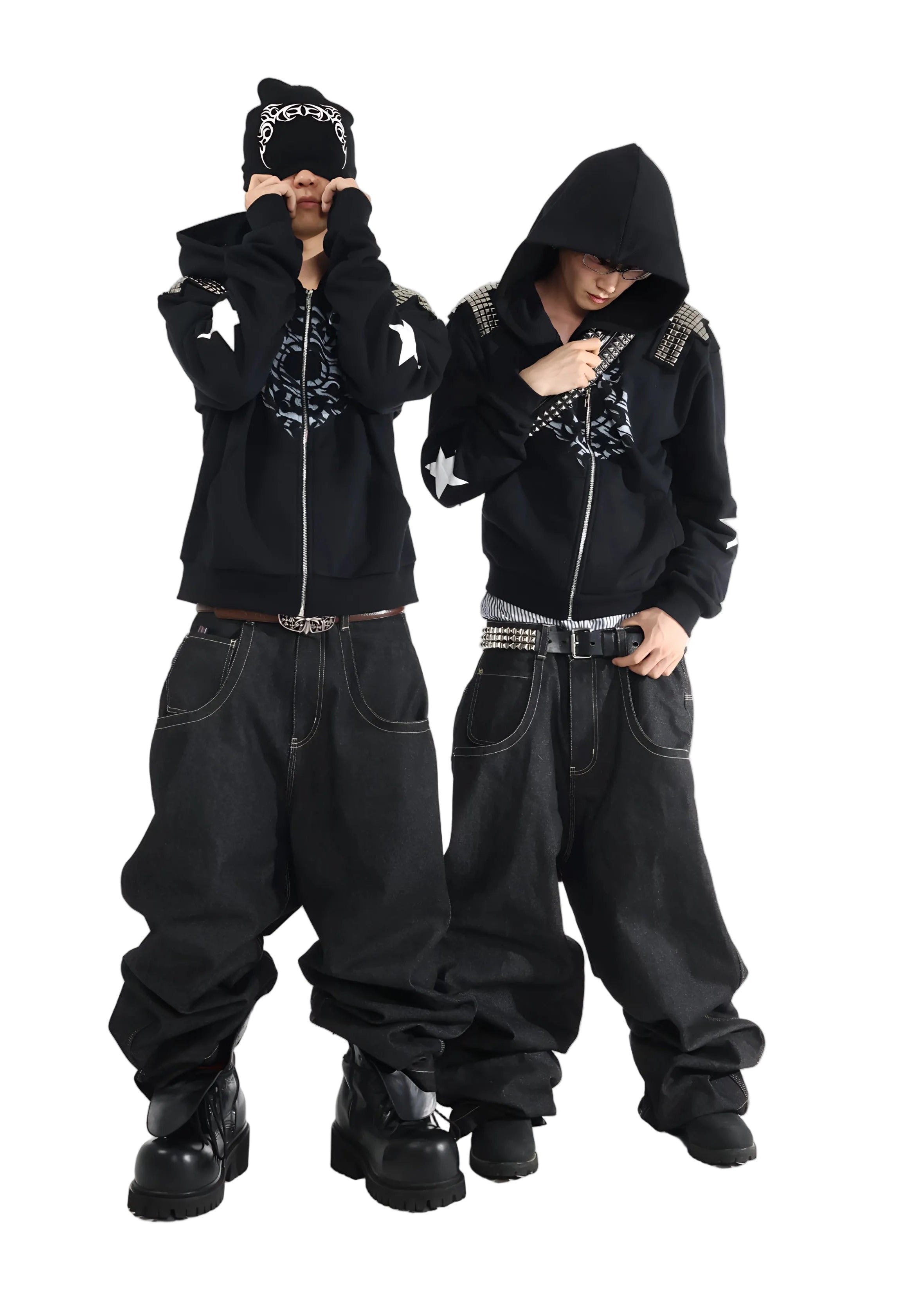 CONTRAST STITCH WIDE DENIM
