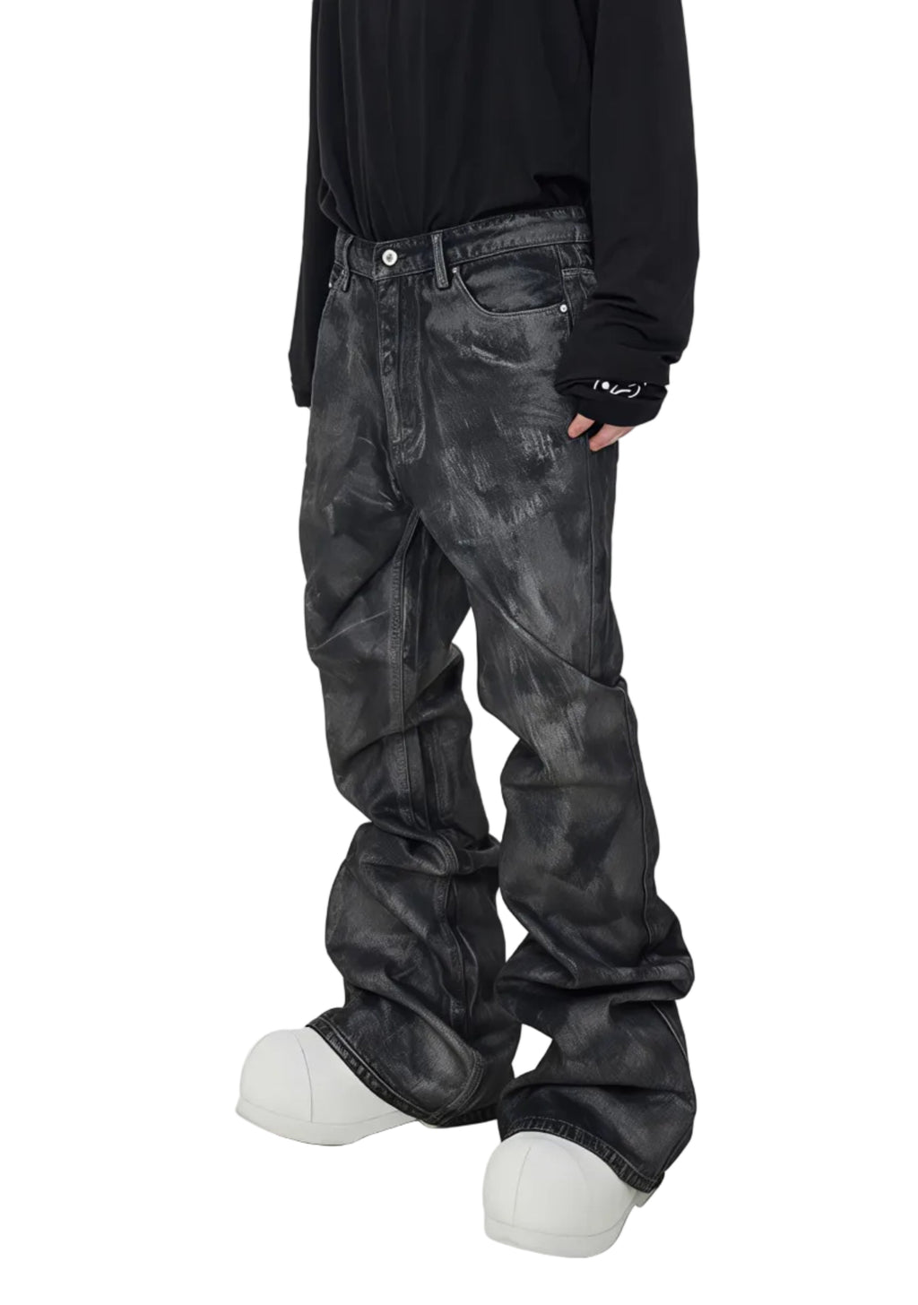 LEG STACKED DENIM JEANS