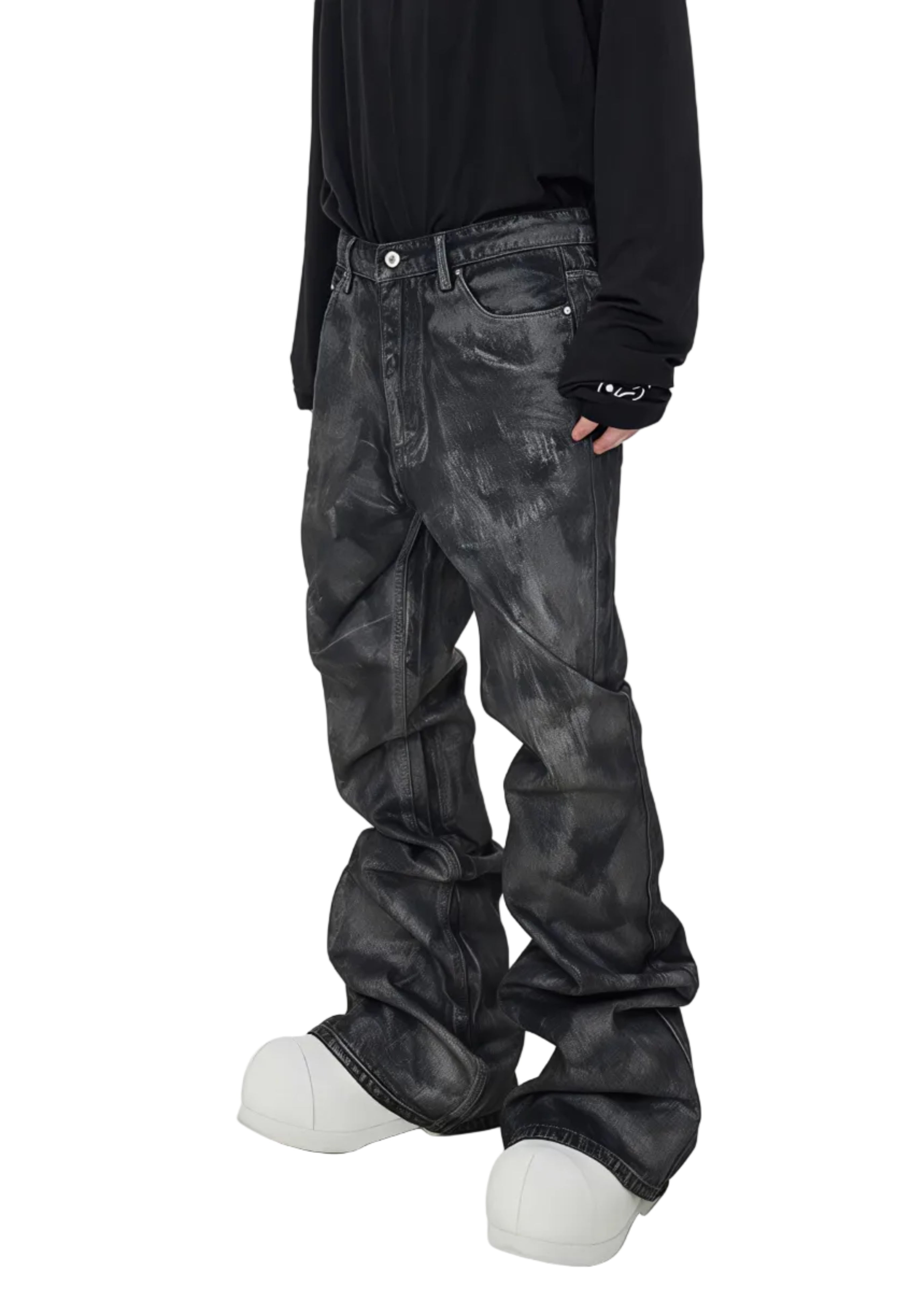 LEG STACKED DENIM JEANS