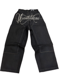 CONTRAST STITCH WIDE DENIM