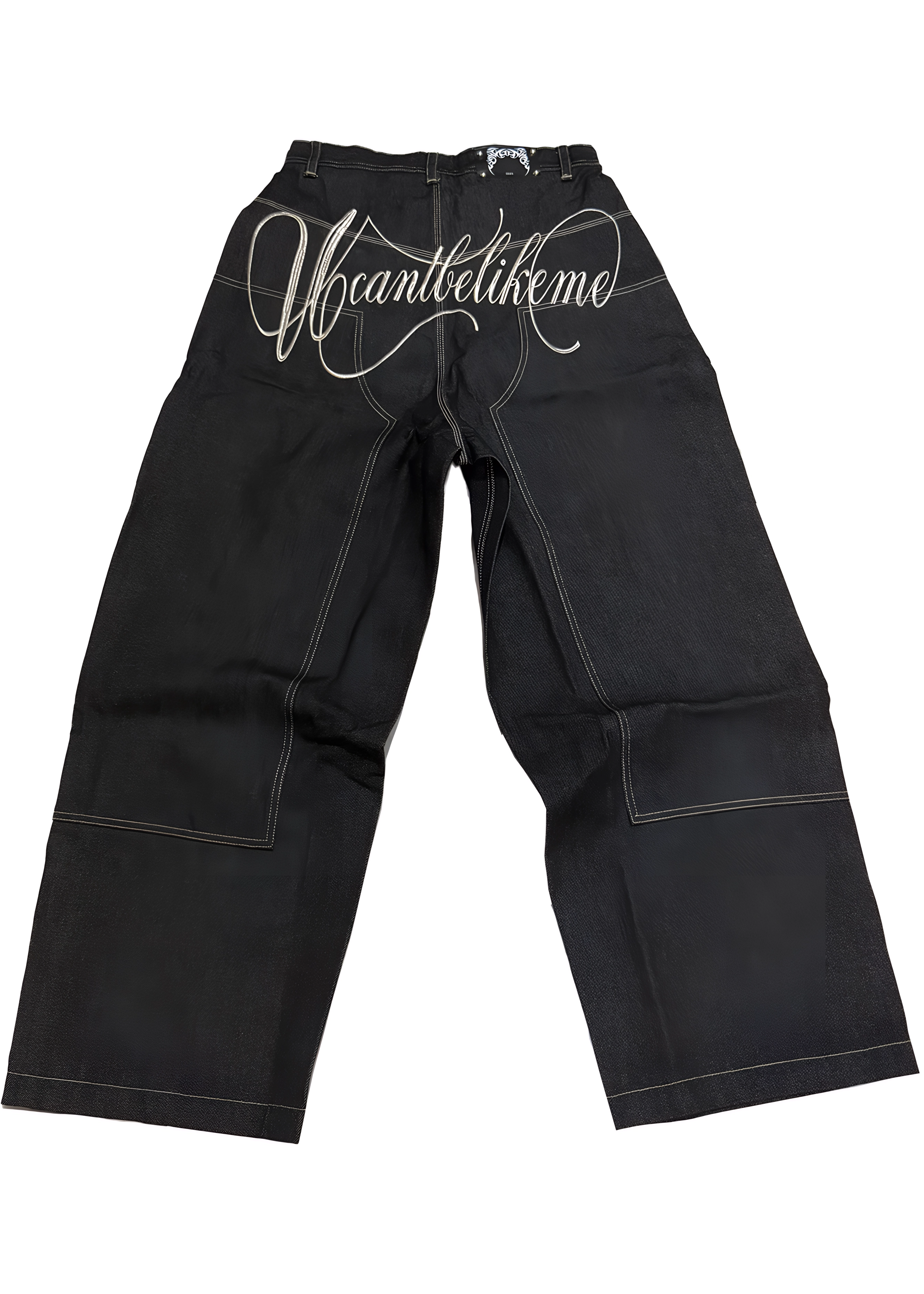 CONTRAST STITCH WIDE DENIM