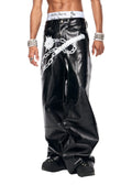 HIGH-SHINE LEATHER TROUSERS