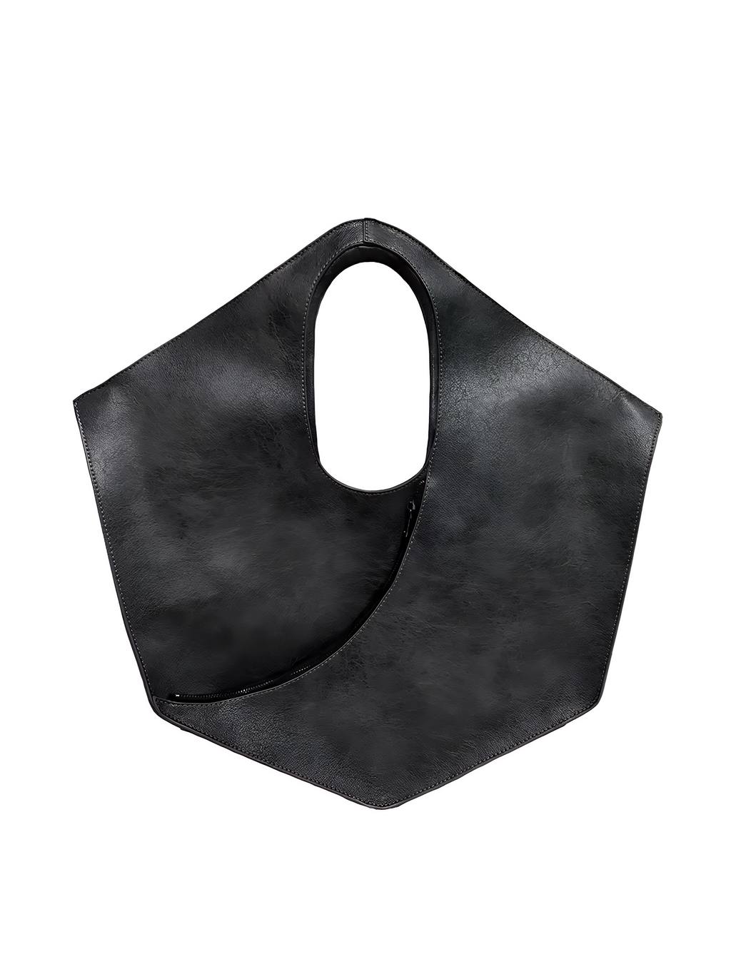 ARCHITECTURAL LEATHER TOTE BAG