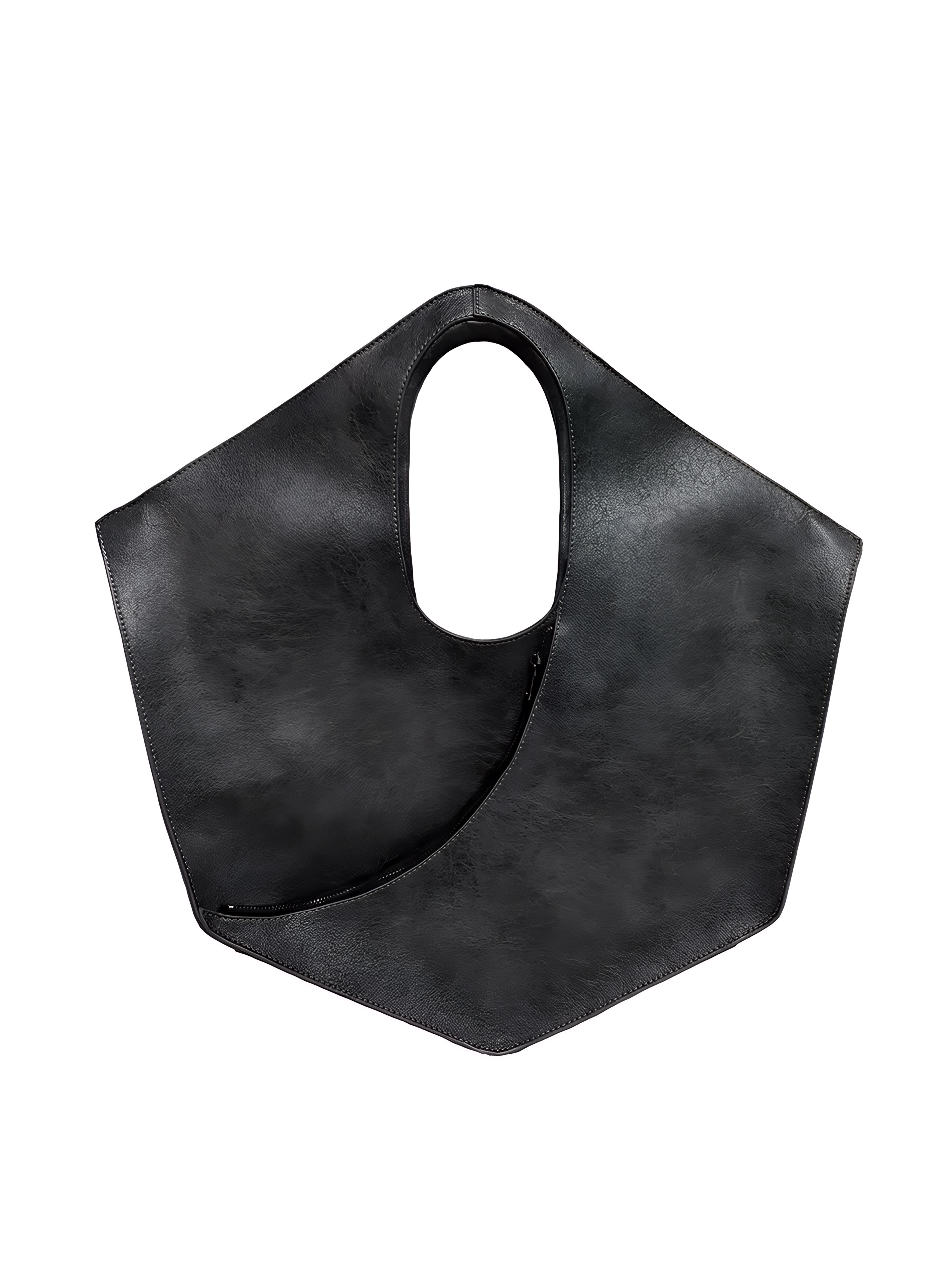 ARCHITECTURAL LEATHER TOTE BAG