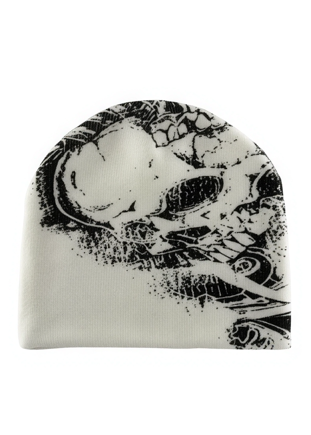SKULL GRAPHIC KNIT BEANIE