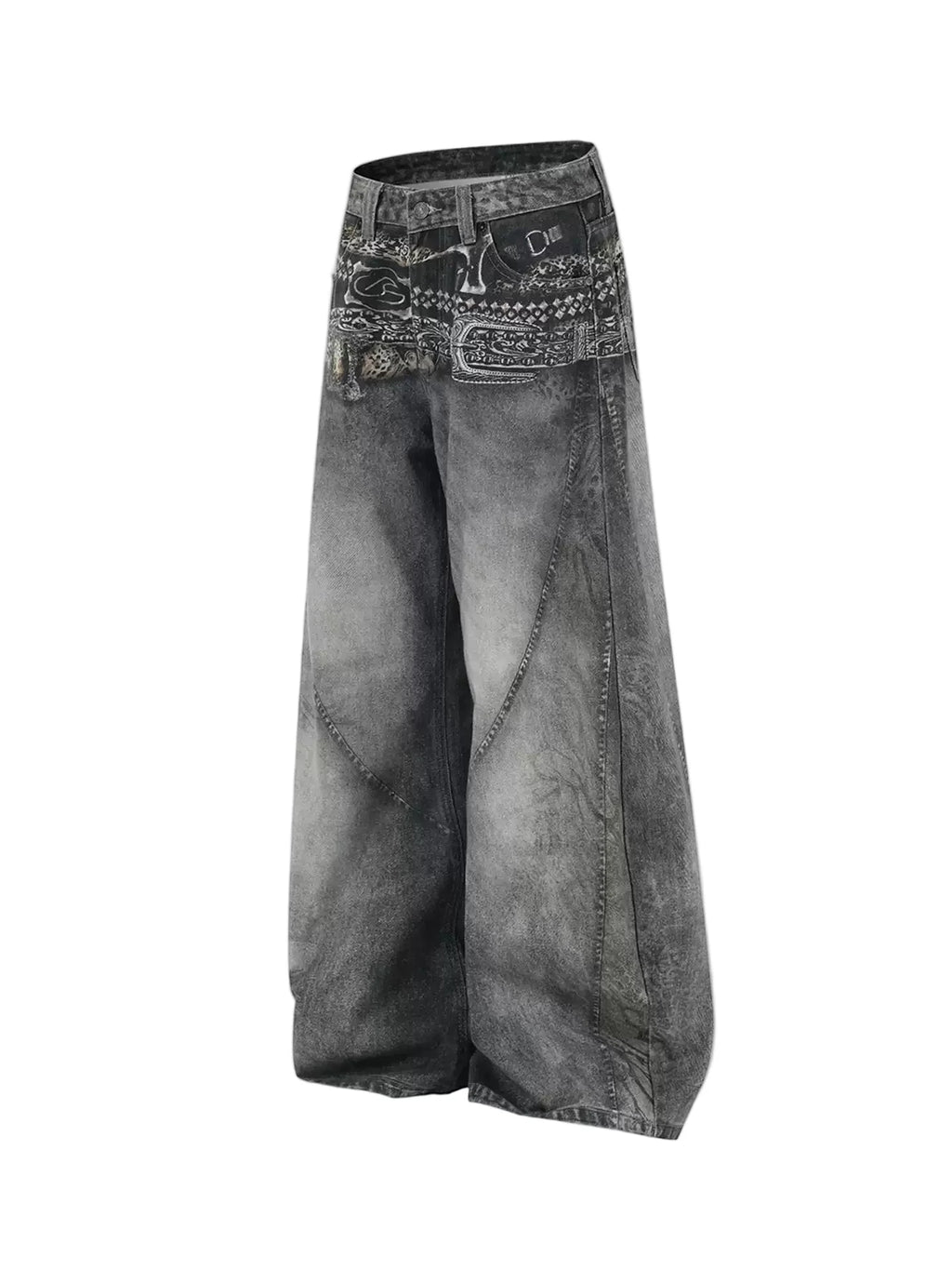 DISTRESSED BAGGY DENIM JEANS