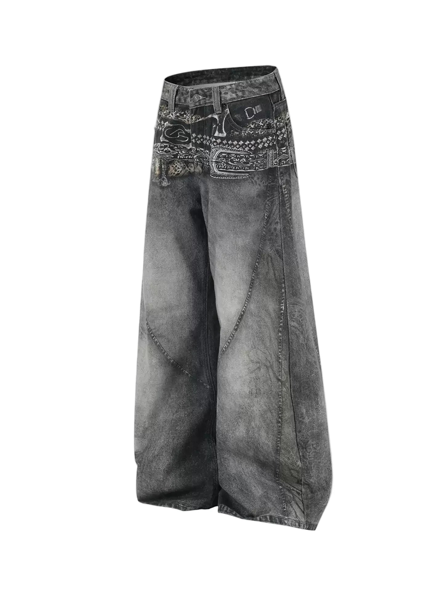DISTRESSED BAGGY DENIM JEANS