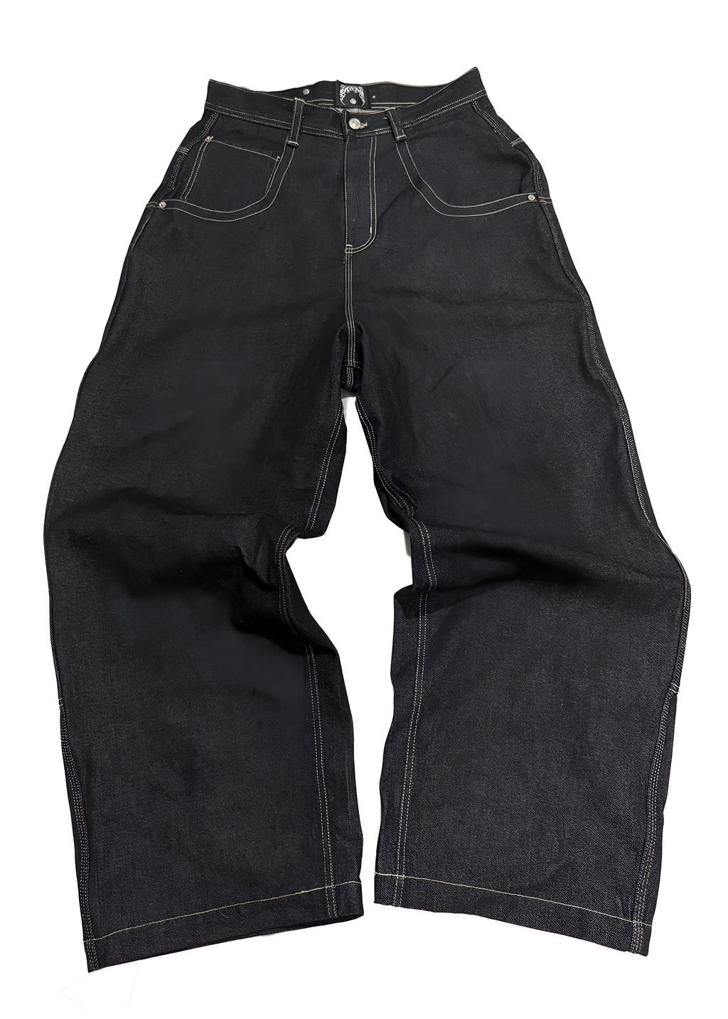 CONTRAST STITCH WIDE DENIM