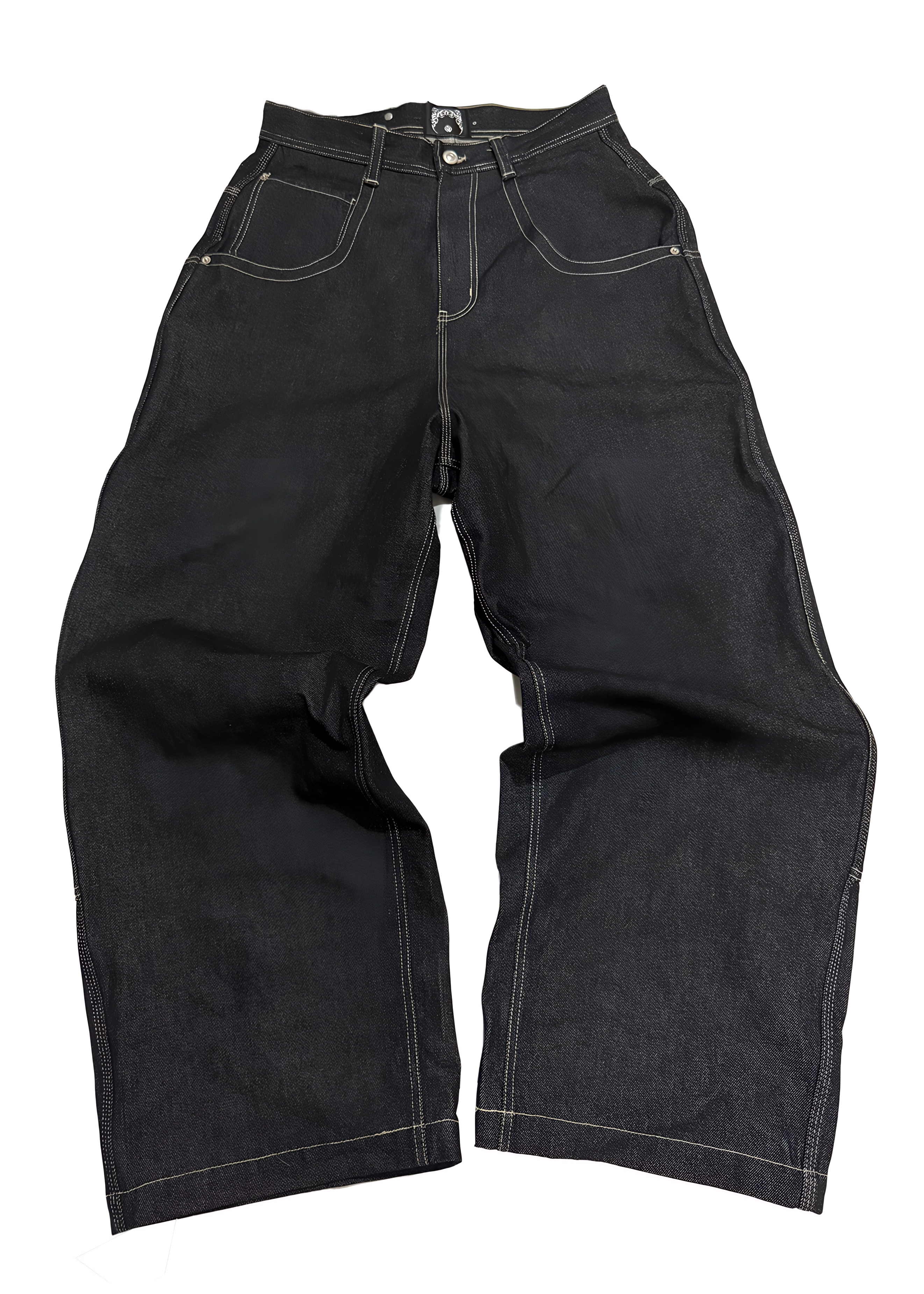 CONTRAST STITCH WIDE DENIM
