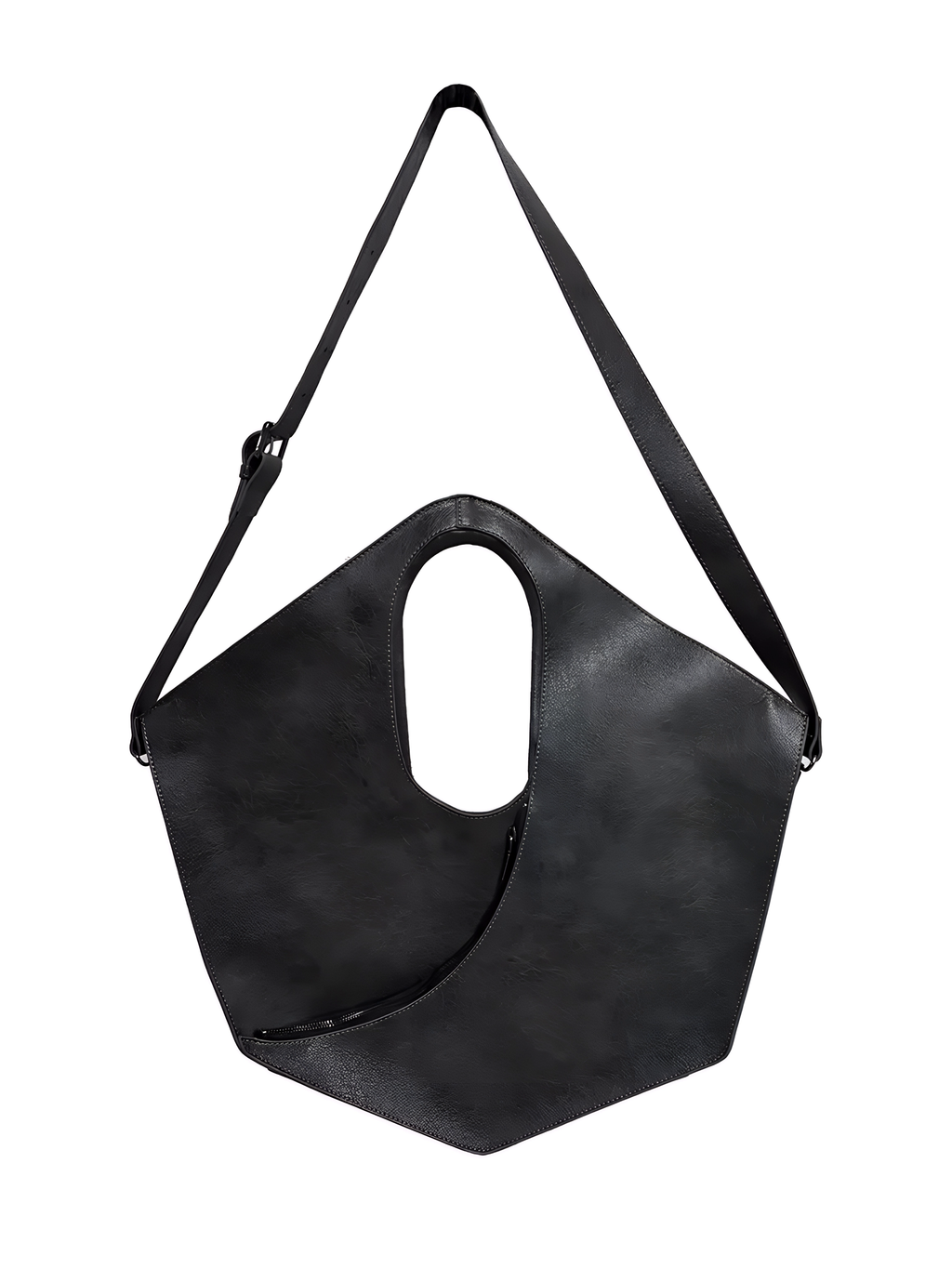 ARCHITECTURAL LEATHER TOTE BAG