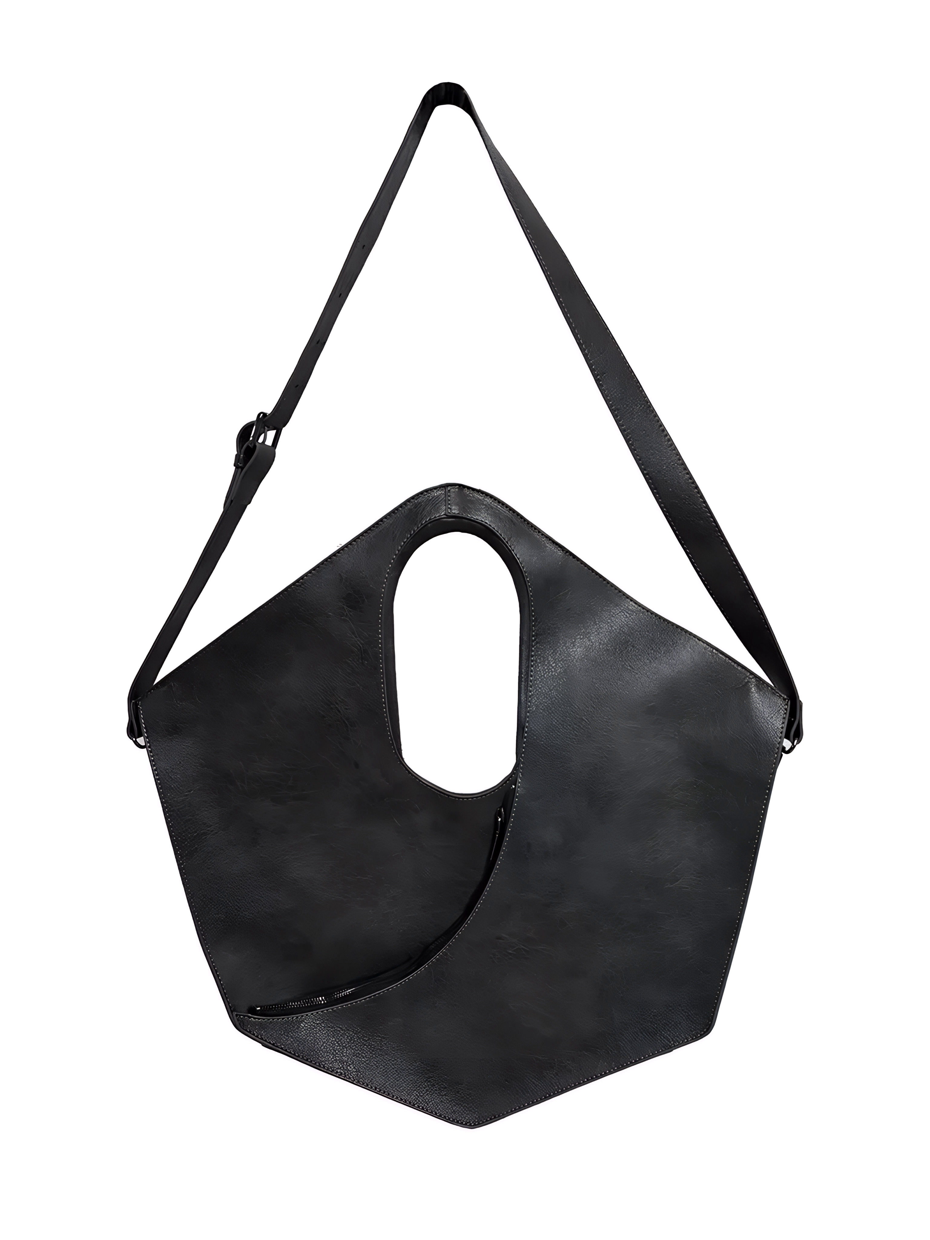 ARCHITECTURAL LEATHER TOTE BAG