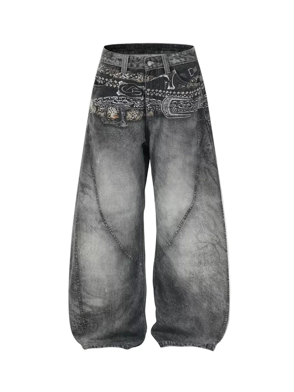 DISTRESSED BAGGY DENIM JEANS