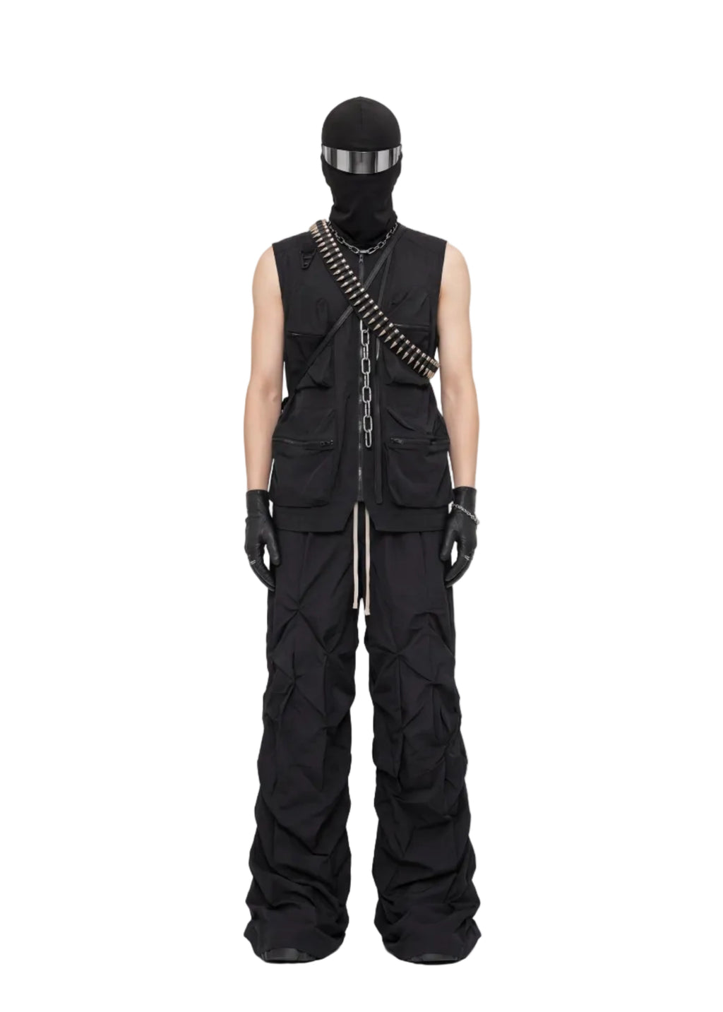 WIDE LEG TECHNICAL TROUSERS