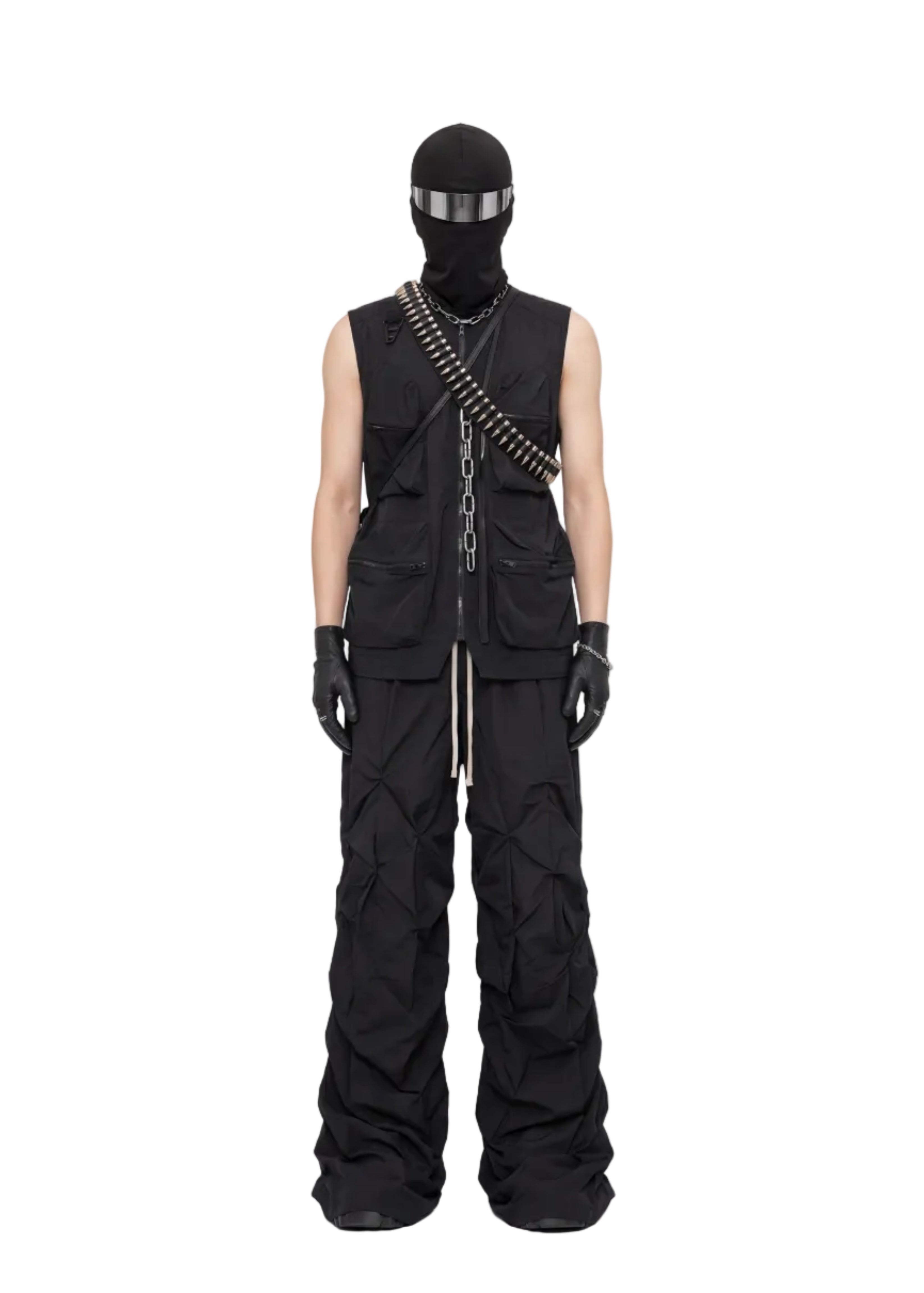 WIDE LEG TECHNICAL TROUSERS