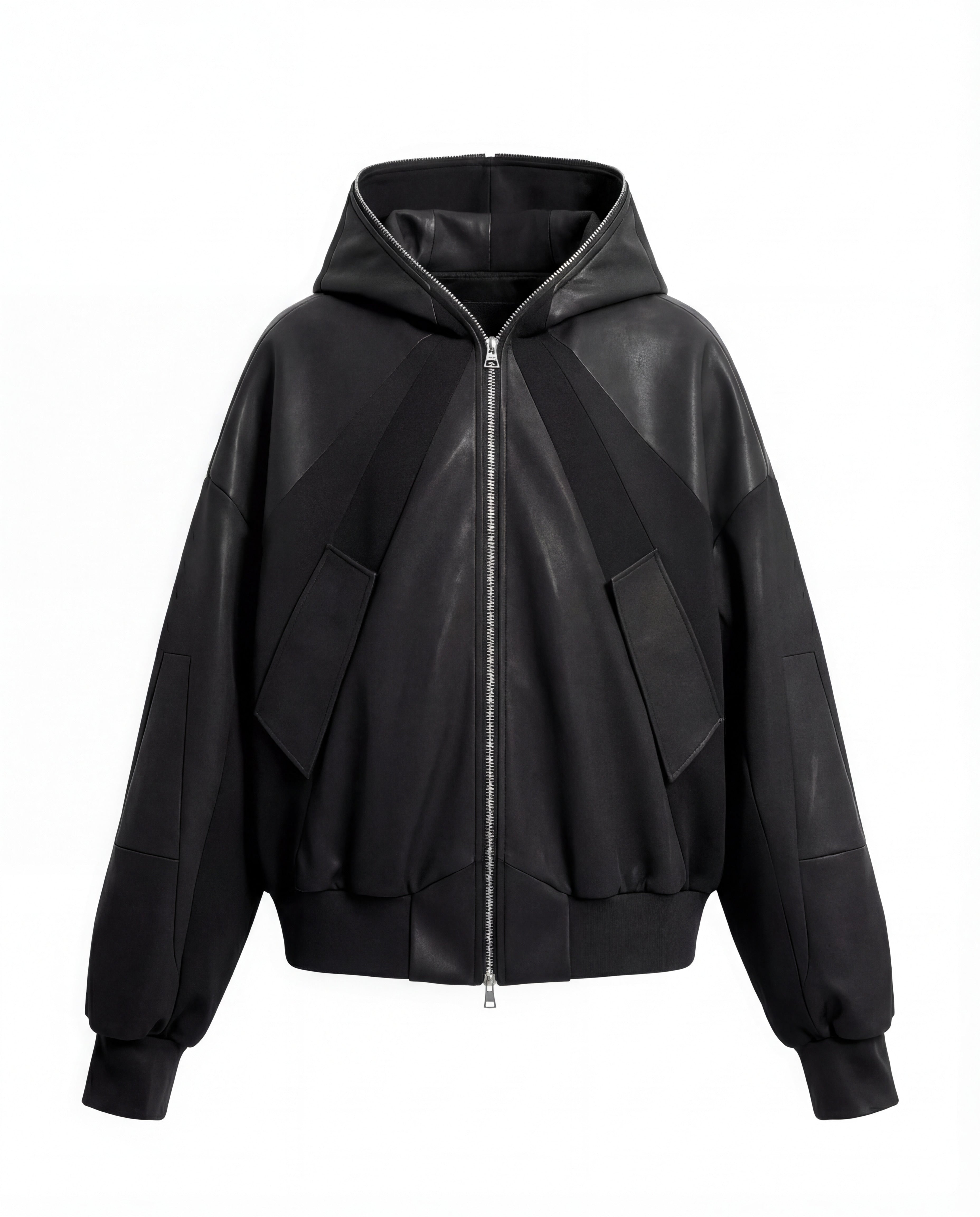 DECONSTRUCTED LEATHER BOMBER