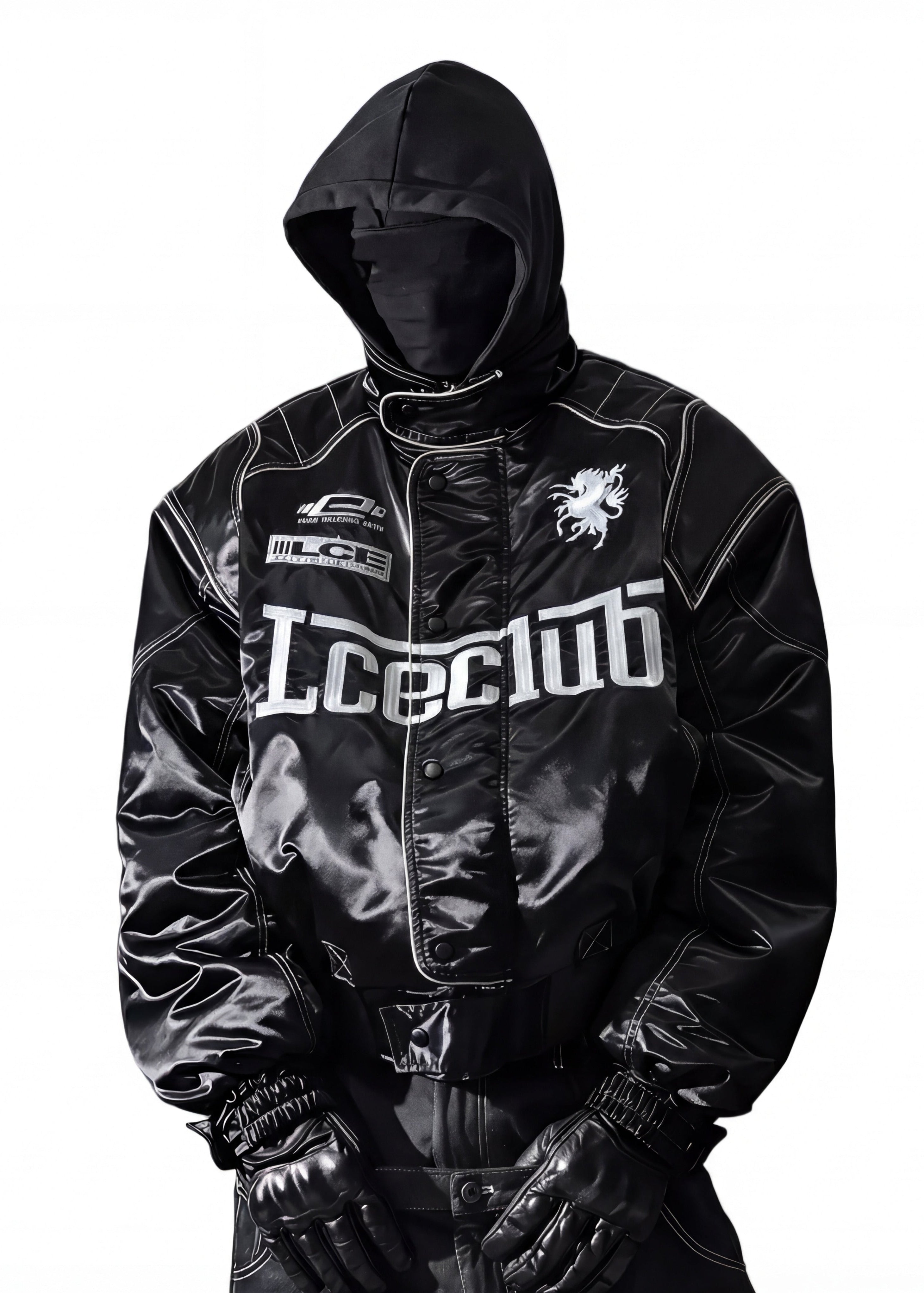 DISTRESSED HOODED BOMBER