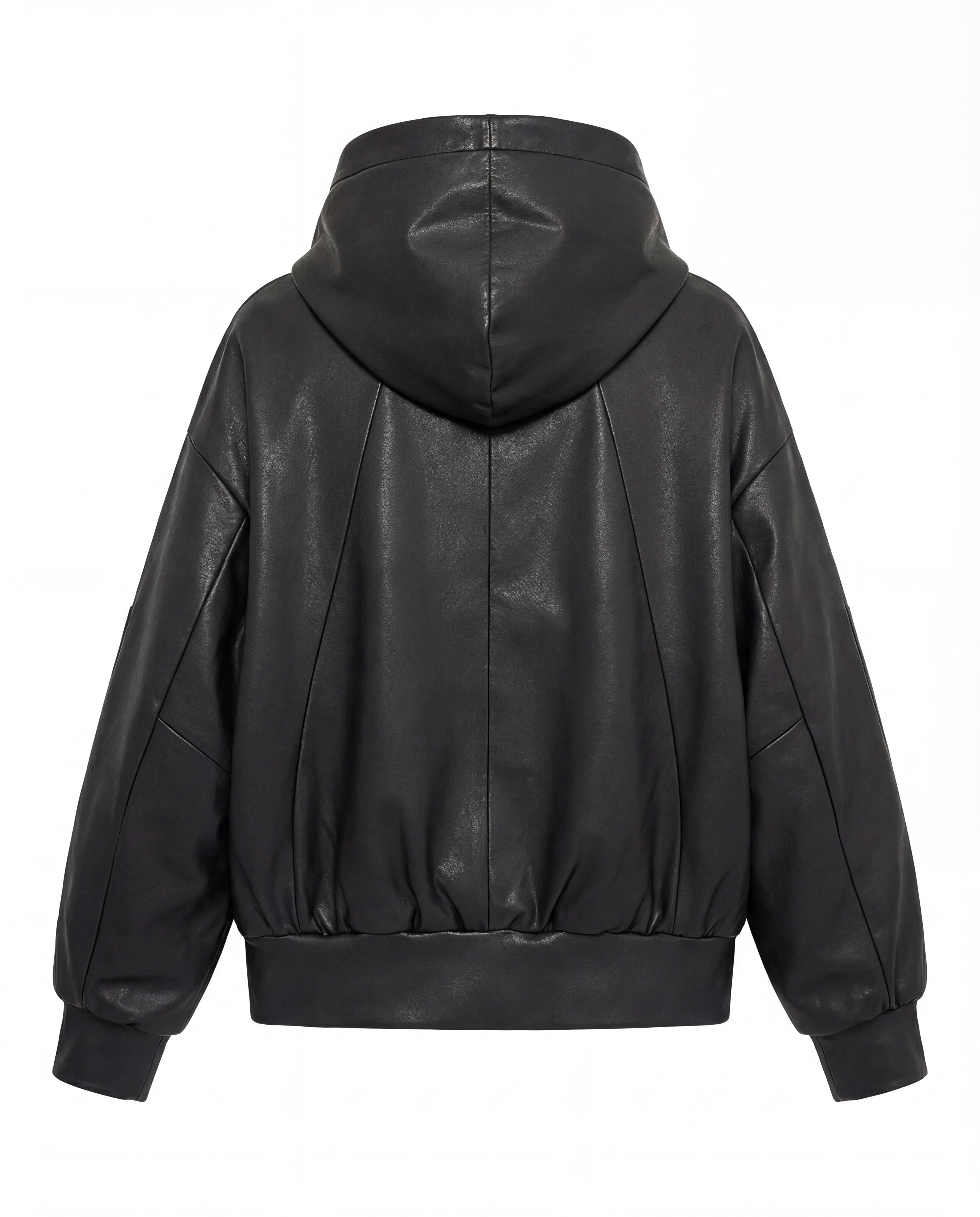 DECONSTRUCTED LEATHER BOMBER