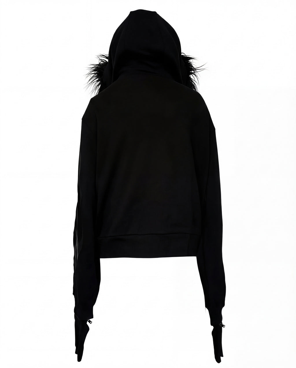 FUR TRIM ZIP HOODIE