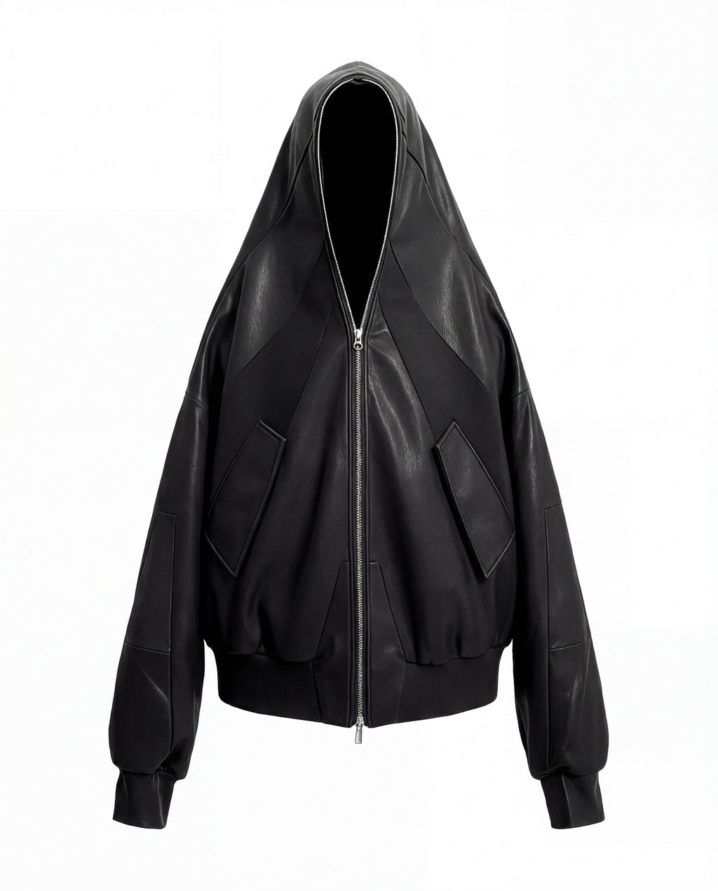 DECONSTRUCTED LEATHER BOMBER