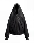 DECONSTRUCTED LEATHER BOMBER