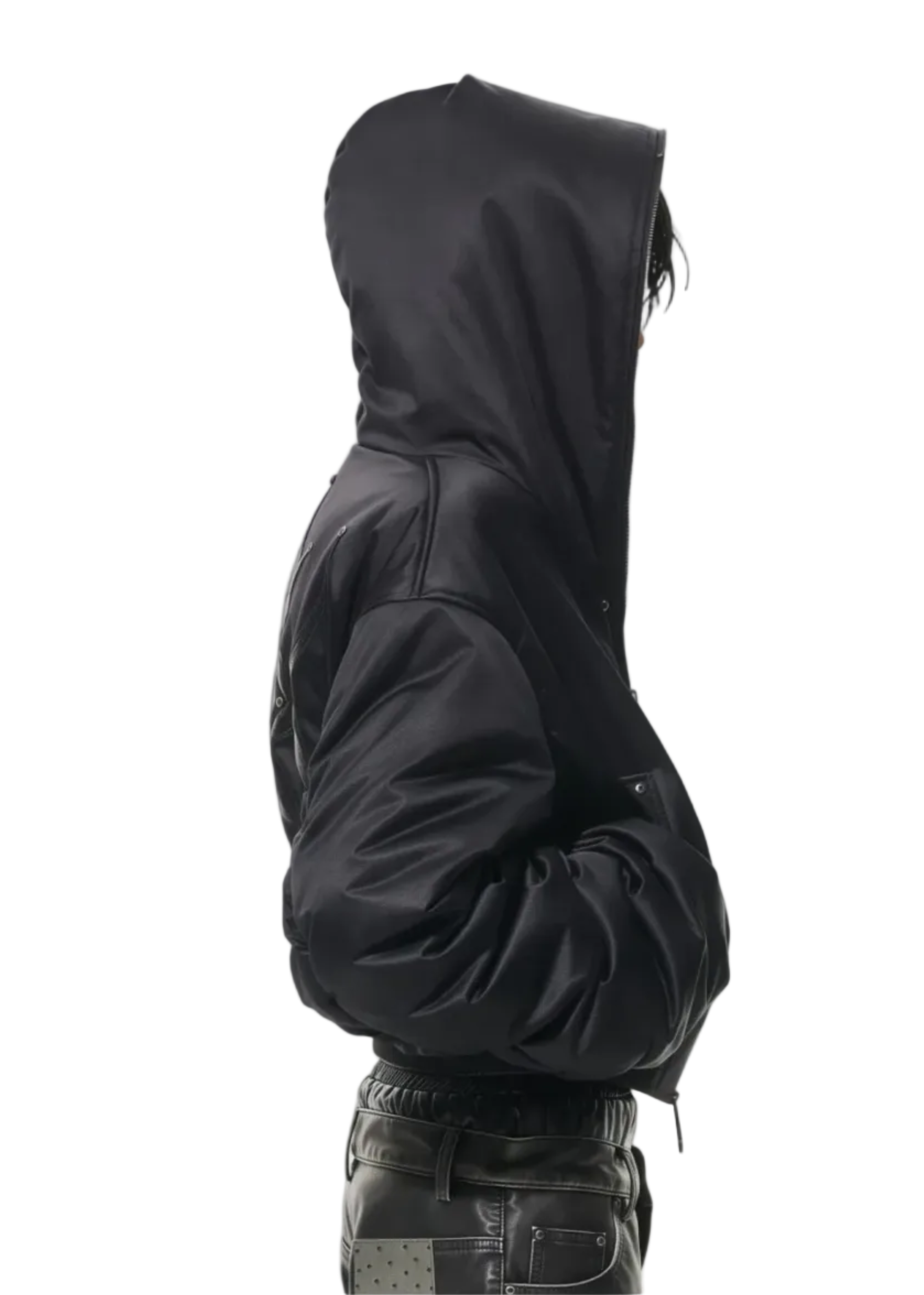 APPLIQUE CROPPED BOMBER JACKET