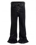 STRAP COATED DENIM PANTS