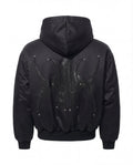 APPLIQUE CROPPED BOMBER JACKET