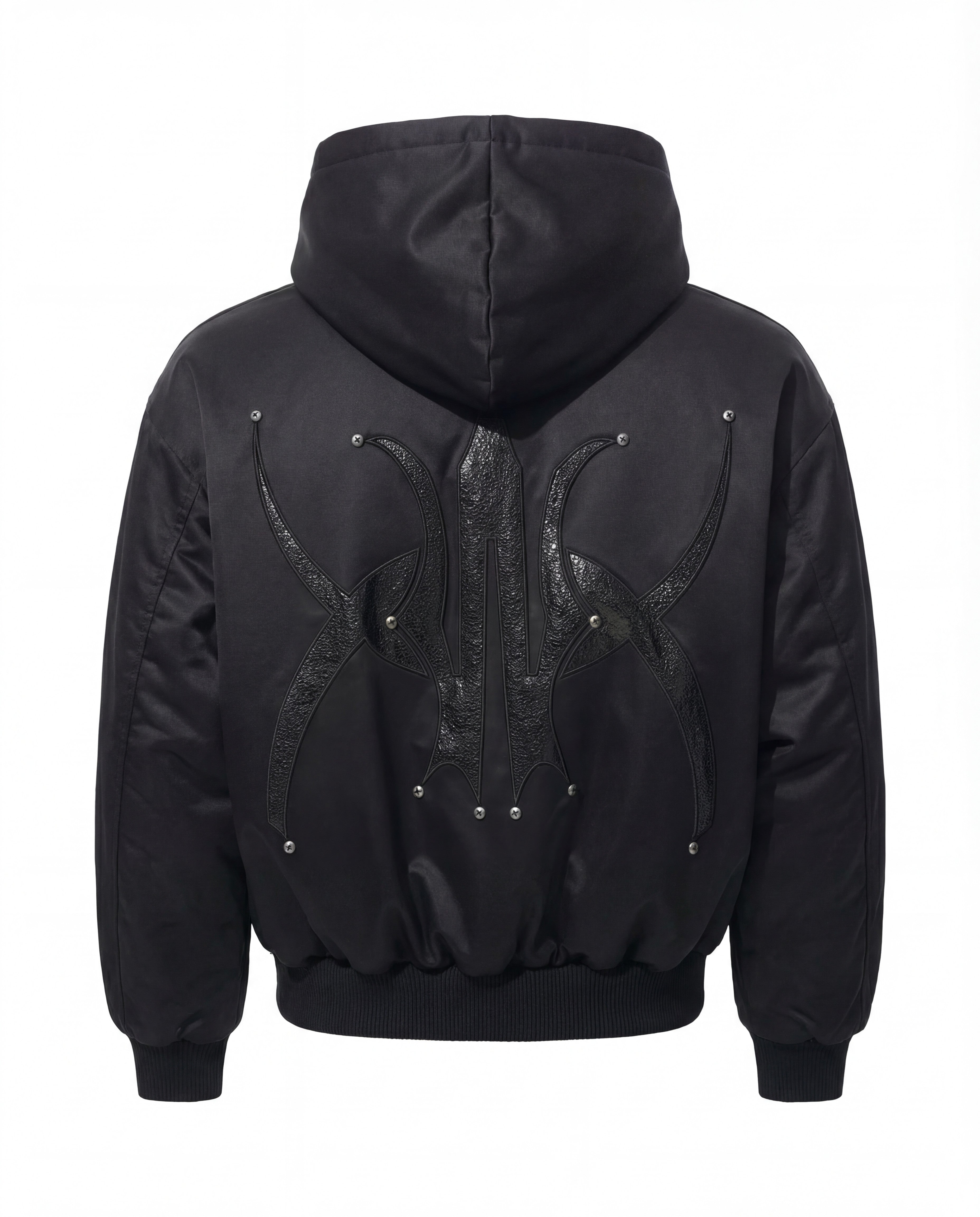 APPLIQUE CROPPED BOMBER JACKET