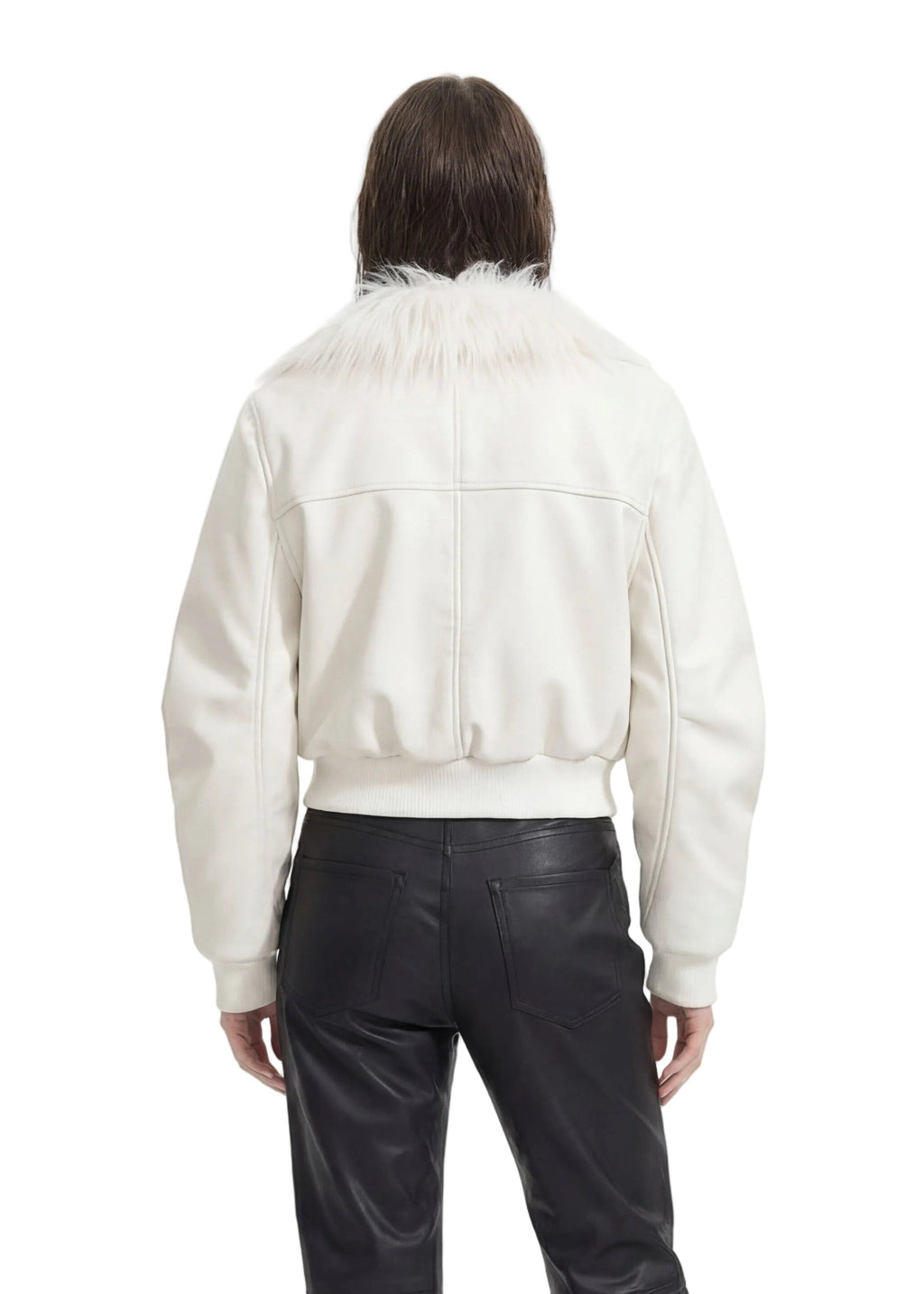 WHITE BIKER JACKET