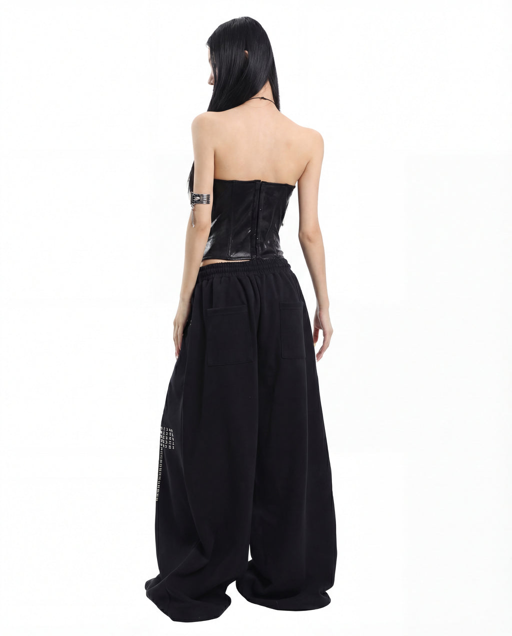 CROSS STUD WIDE PANTS