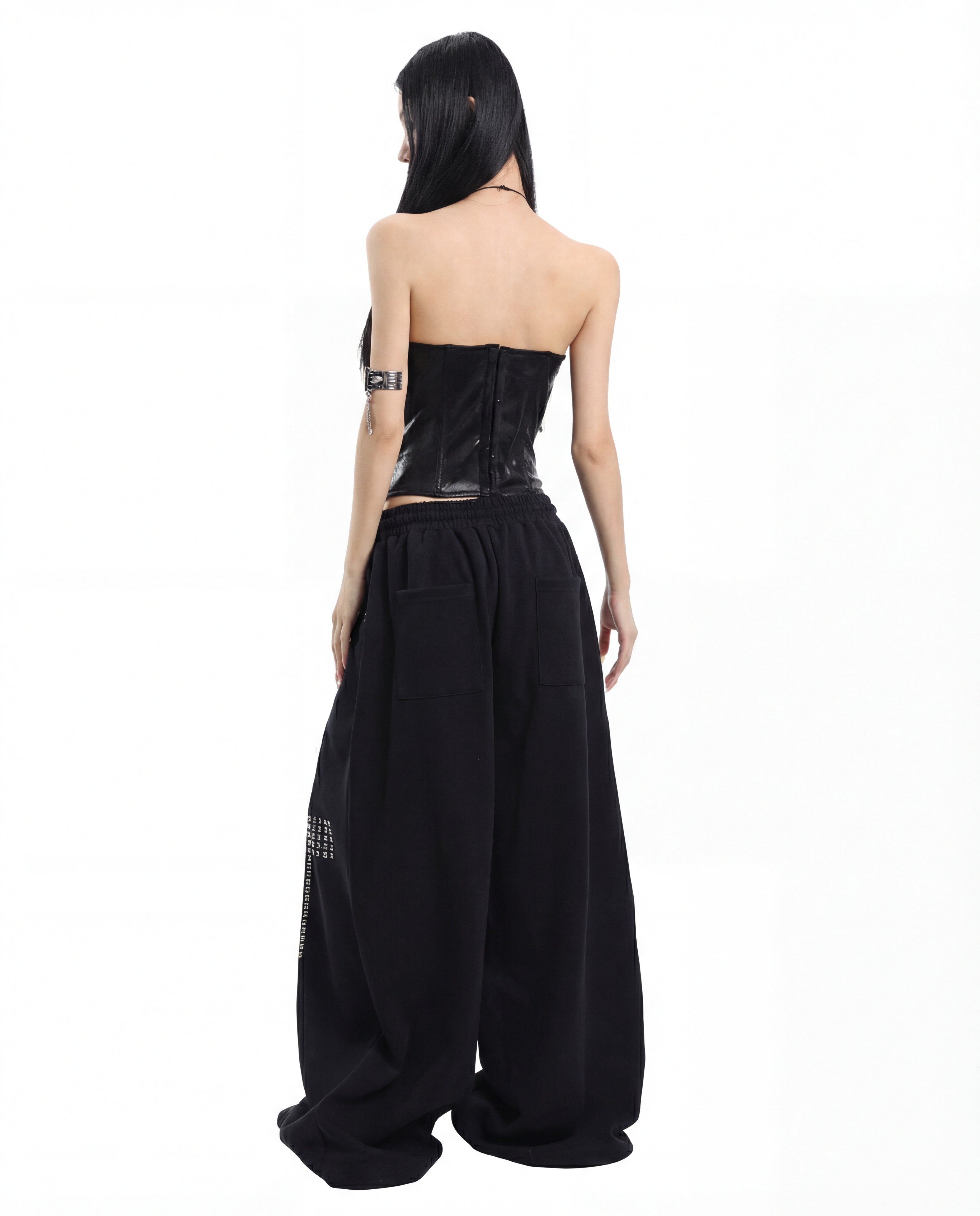 CROSS STUD WIDE PANTS