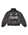 DISTRESSED HOODED BOMBER