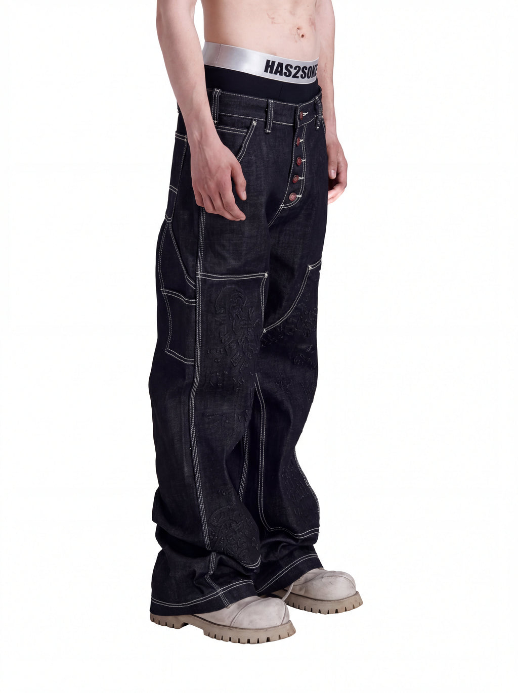 RAW WIDE DENIM