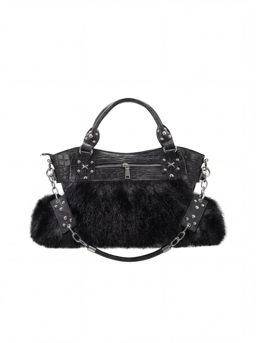 FUR CROC SATCHEL