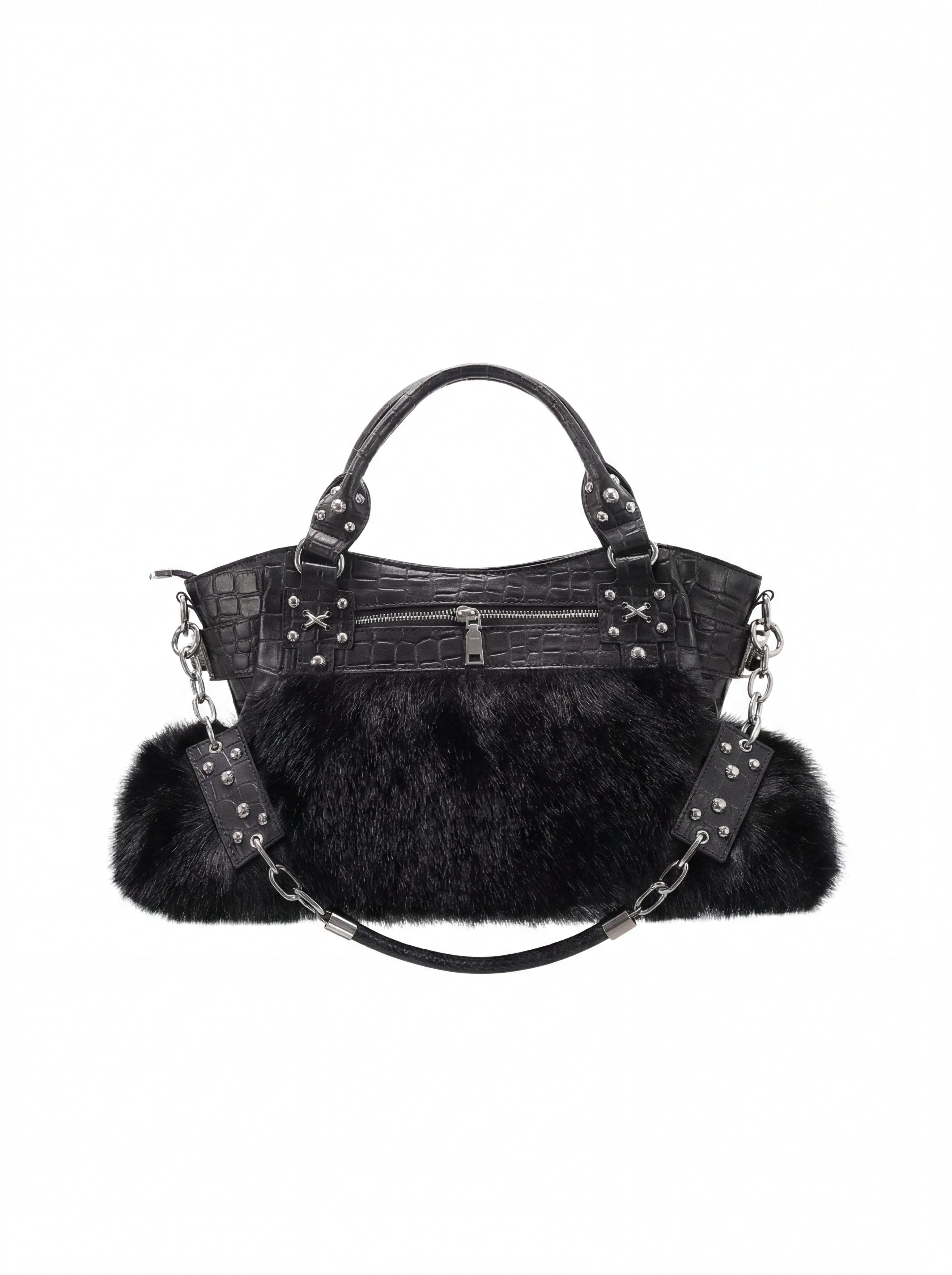 FUR CROC SATCHEL
