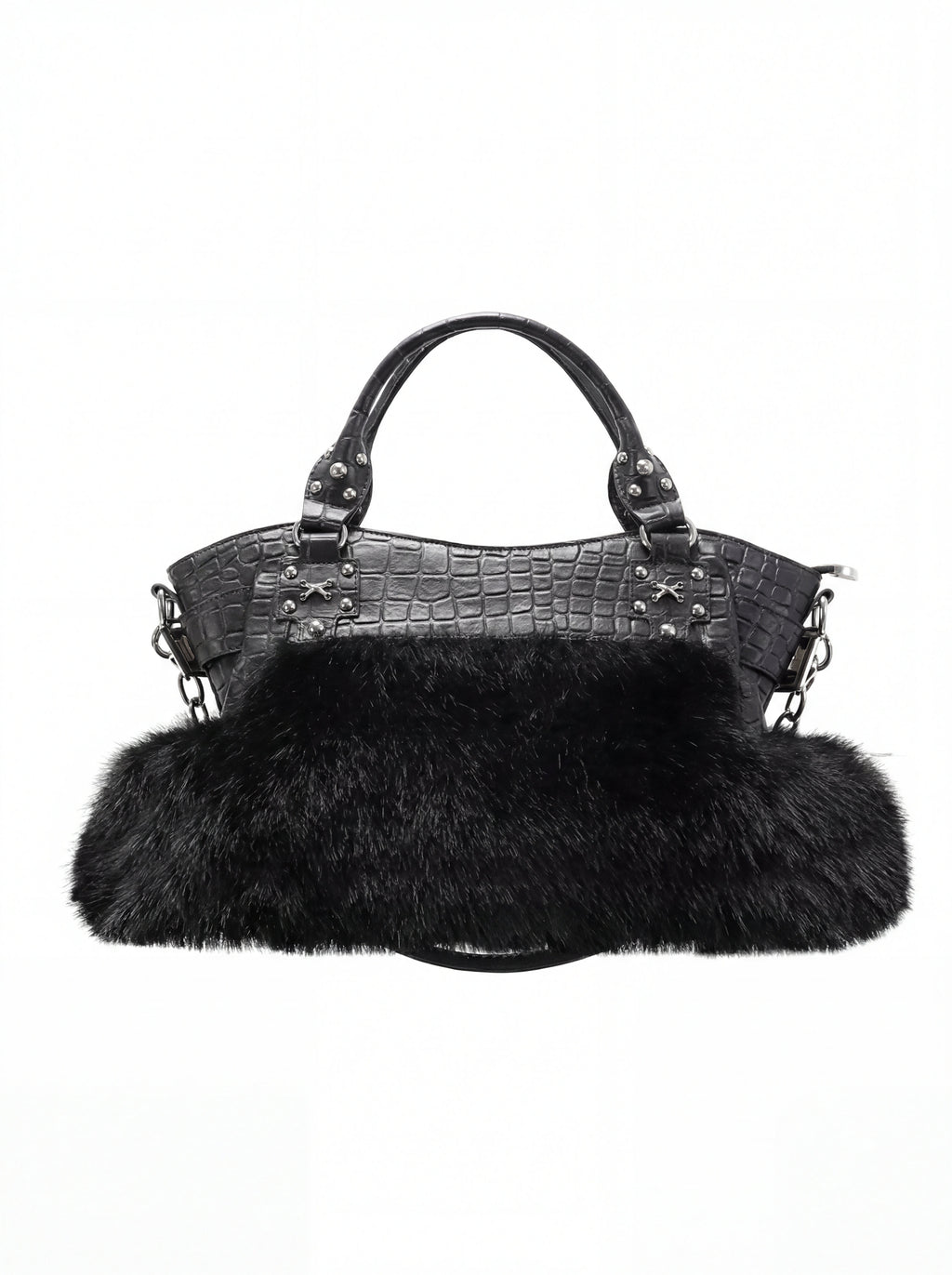 FUR CROC SATCHEL