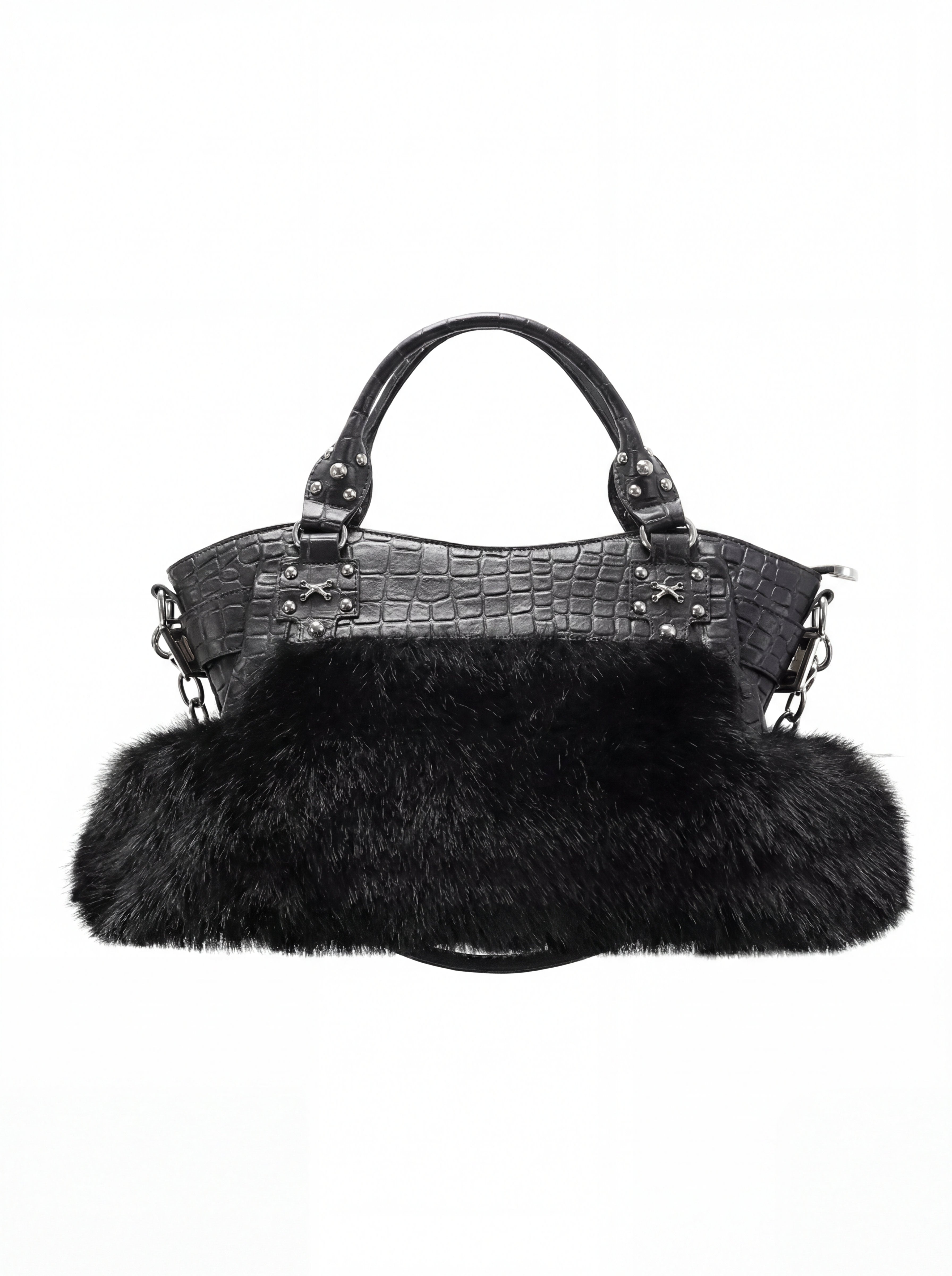 FUR CROC SATCHEL