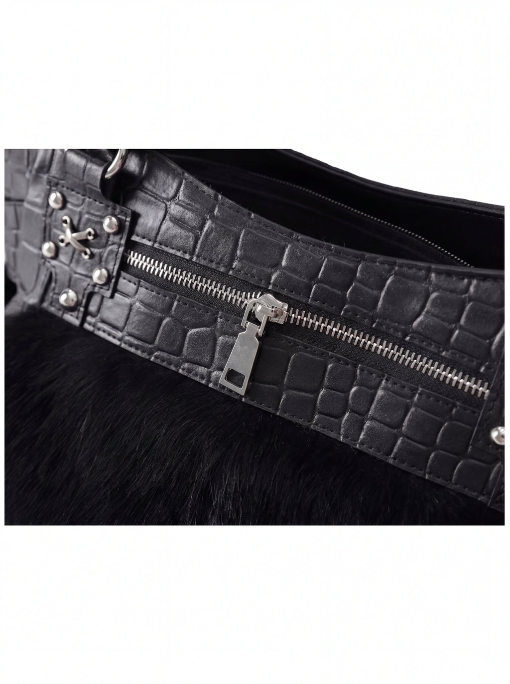 FUR CROC SATCHEL