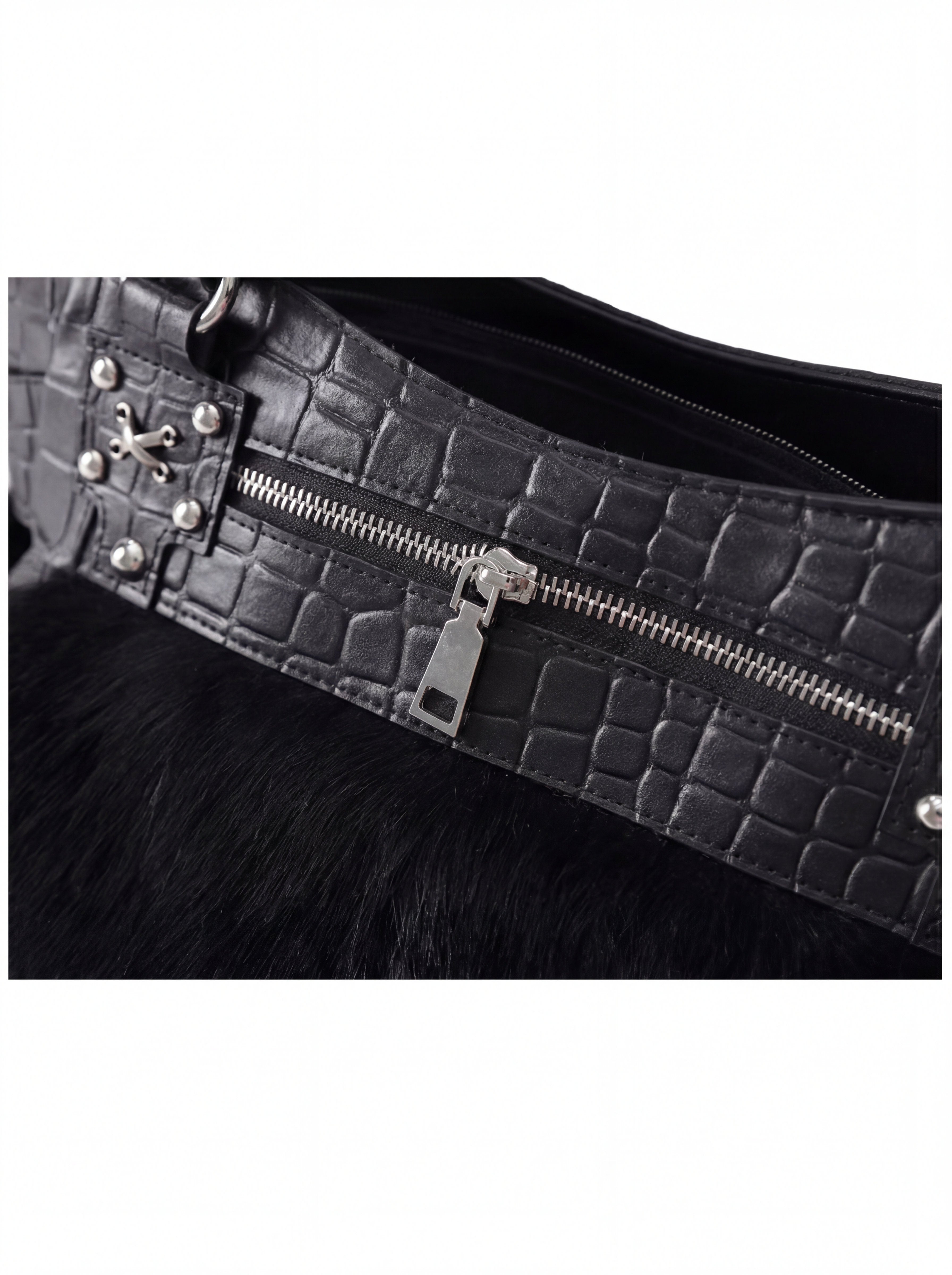 FUR CROC SATCHEL