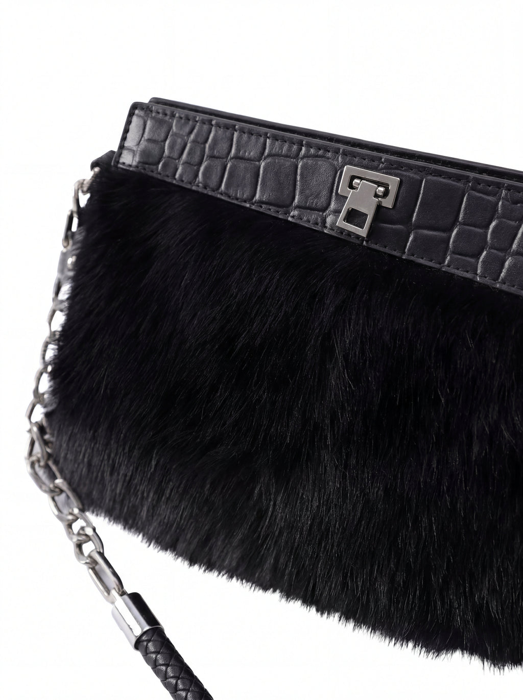 FUR CROC SATCHEL